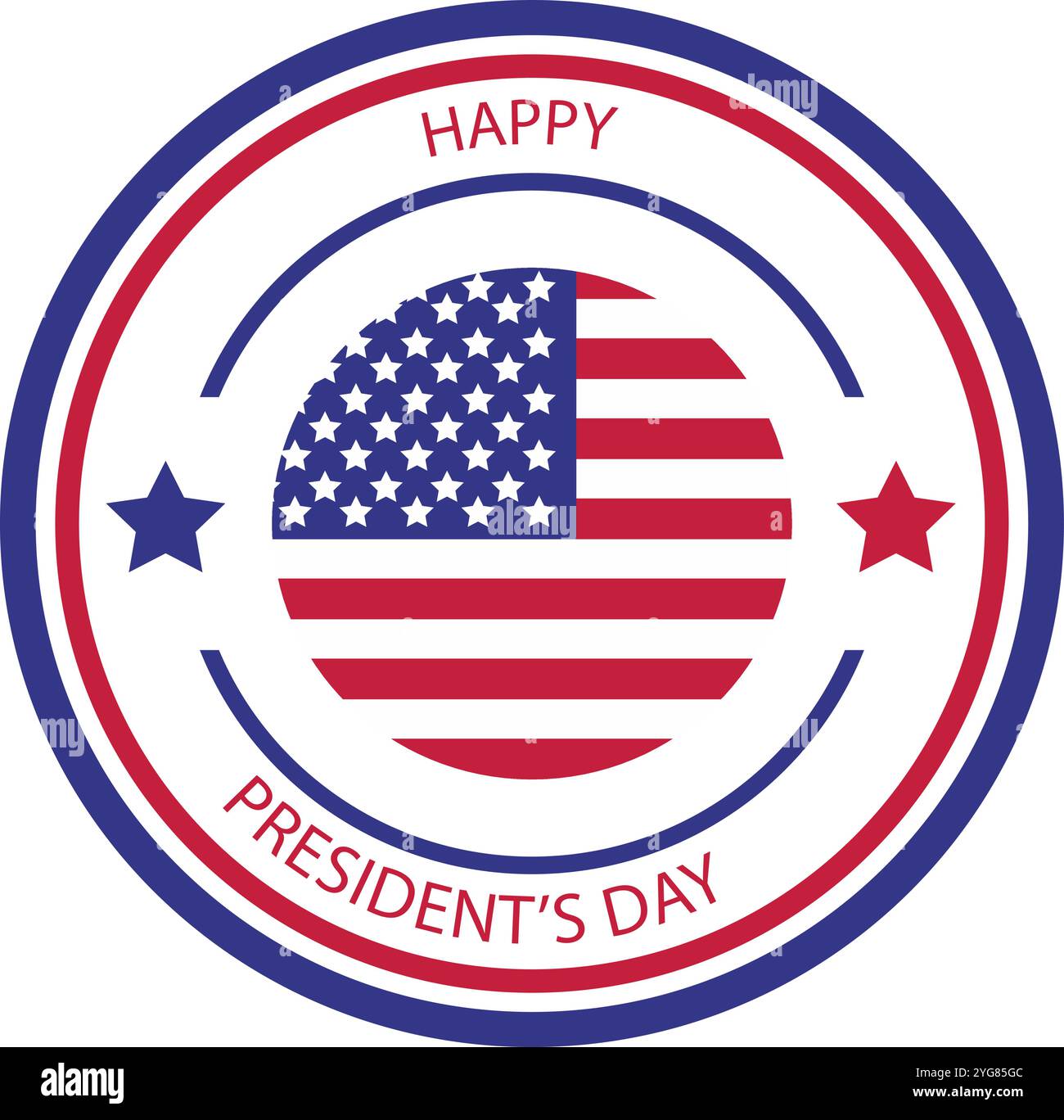 Banner zur Feier des US Presidents Day Stock Vektor