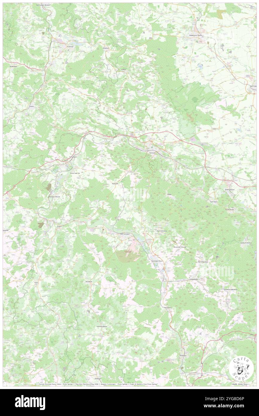 Wartburgkreis, DE, Deutschland, Thüringen, N 50 51' 6''', N 10 11' 15''', Karte, Cartascapes Map, veröffentlicht 2024. Erkunden Sie Cartascapes, eine Karte, die die vielfältigen Landschaften, Kulturen und Ökosysteme der Erde enthüllt. Reisen Sie durch Zeit und Raum und entdecken Sie die Verflechtungen der Vergangenheit, Gegenwart und Zukunft unseres Planeten. Stockfoto