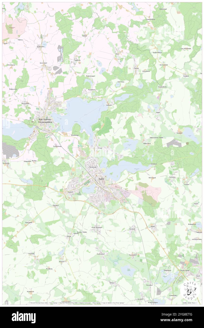 Eutin, DE, Deutschland, Schleswig-Holstein, N 54 8' 25''', N 10 36' 27''', Karte, Cartascapes Map veröffentlicht 2024. Erkunden Sie Cartascapes, eine Karte, die die vielfältigen Landschaften, Kulturen und Ökosysteme der Erde enthüllt. Reisen Sie durch Zeit und Raum und entdecken Sie die Verflechtungen der Vergangenheit, Gegenwart und Zukunft unseres Planeten. Stockfoto