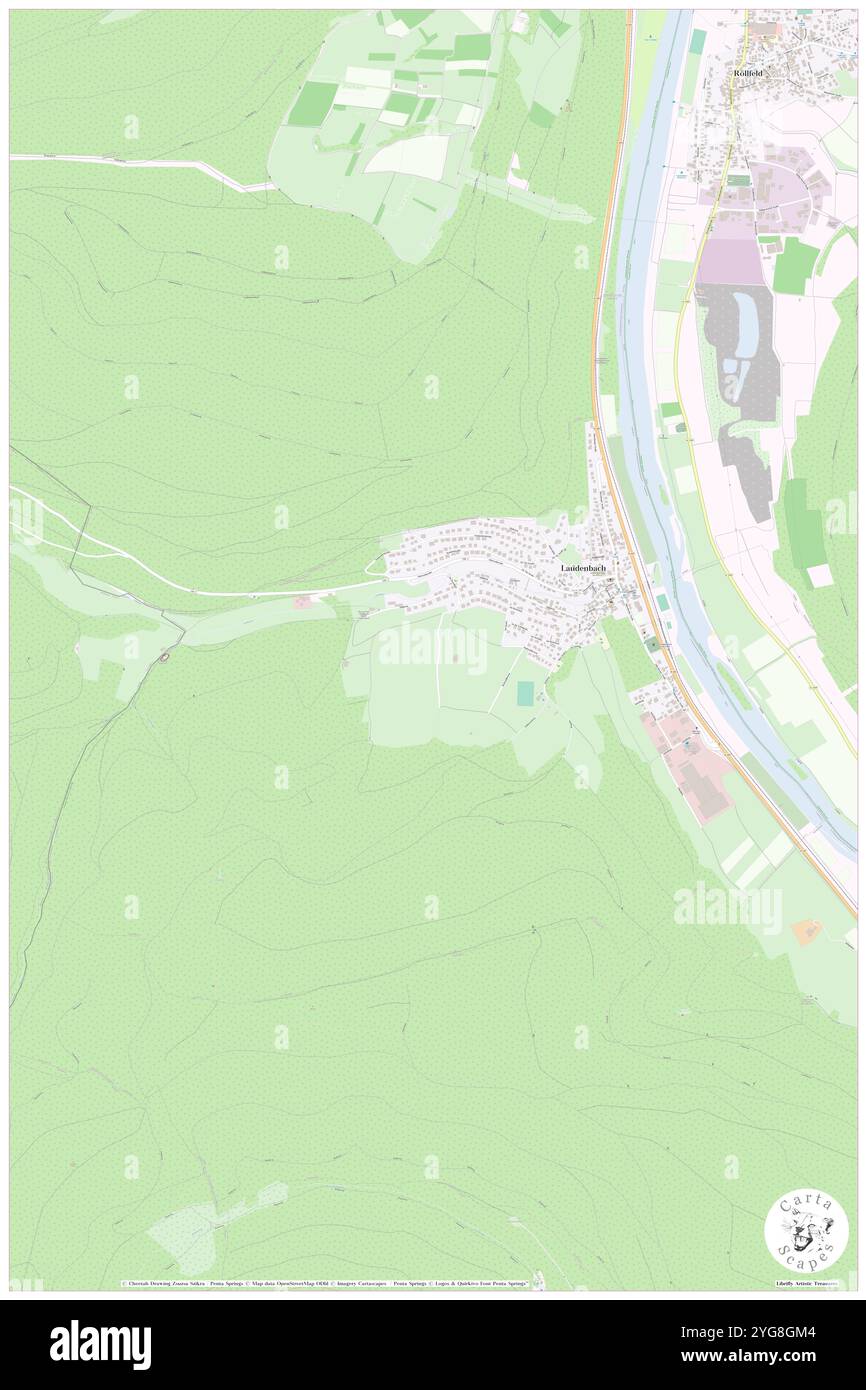 Laudenbach, Deutschland, Thüringen, N 50 48' 14''', N 10 24' 37''', Karte, Cartascapes Map veröffentlicht 2024. Erkunden Sie Cartascapes, eine Karte, die die vielfältigen Landschaften, Kulturen und Ökosysteme der Erde enthüllt. Reisen Sie durch Zeit und Raum und entdecken Sie die Verflechtungen der Vergangenheit, Gegenwart und Zukunft unseres Planeten. Stockfoto