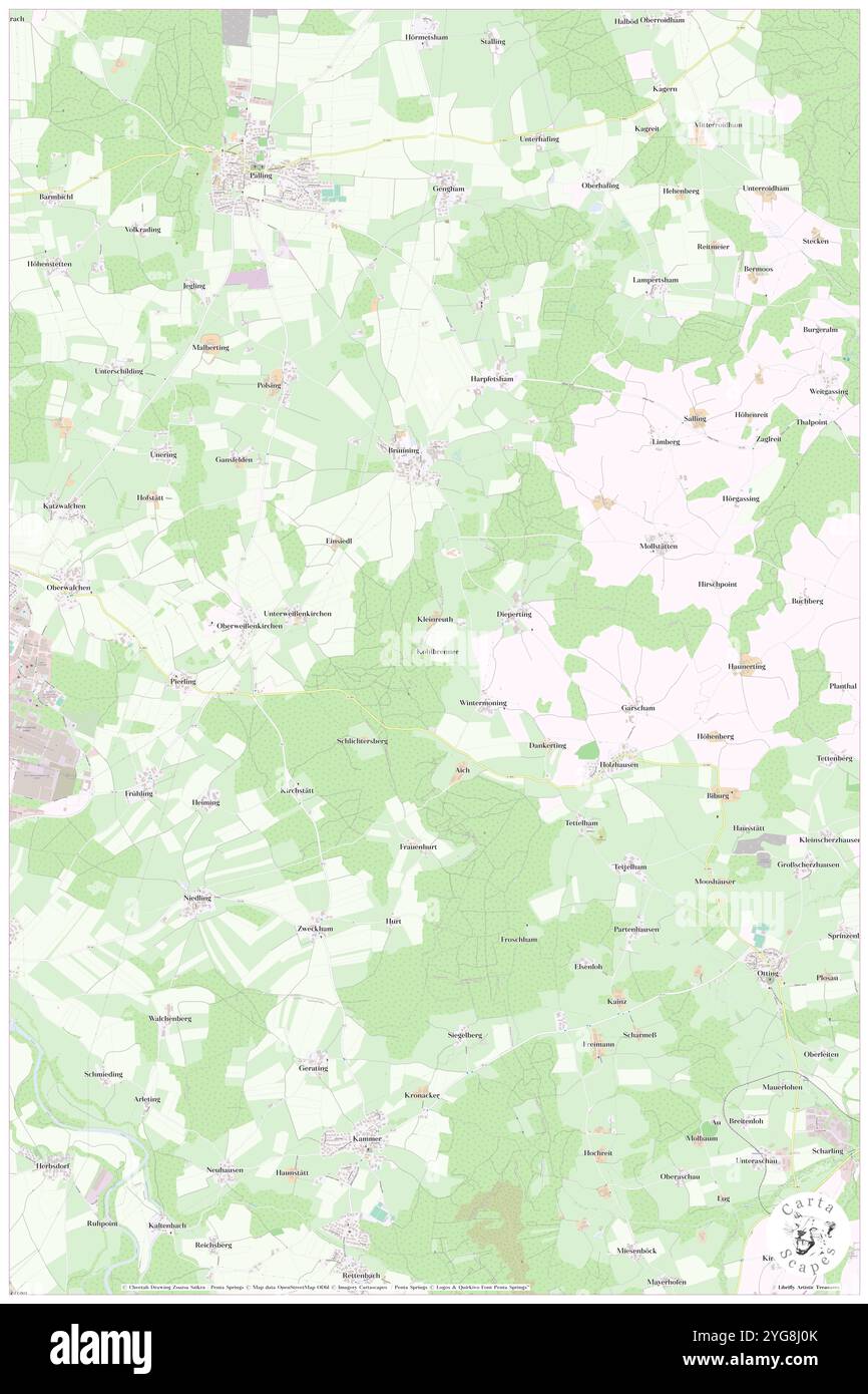 Kohlbrenner, Oberbayern, DE, Deutschland, Bayern, n 47 57' 45''', N 12 39' 34''', Karte, Cartascapes Map, veröffentlicht 2024. Erkunden Sie Cartascapes, eine Karte, die die vielfältigen Landschaften, Kulturen und Ökosysteme der Erde enthüllt. Reisen Sie durch Zeit und Raum und entdecken Sie die Verflechtungen der Vergangenheit, Gegenwart und Zukunft unseres Planeten. Stockfoto