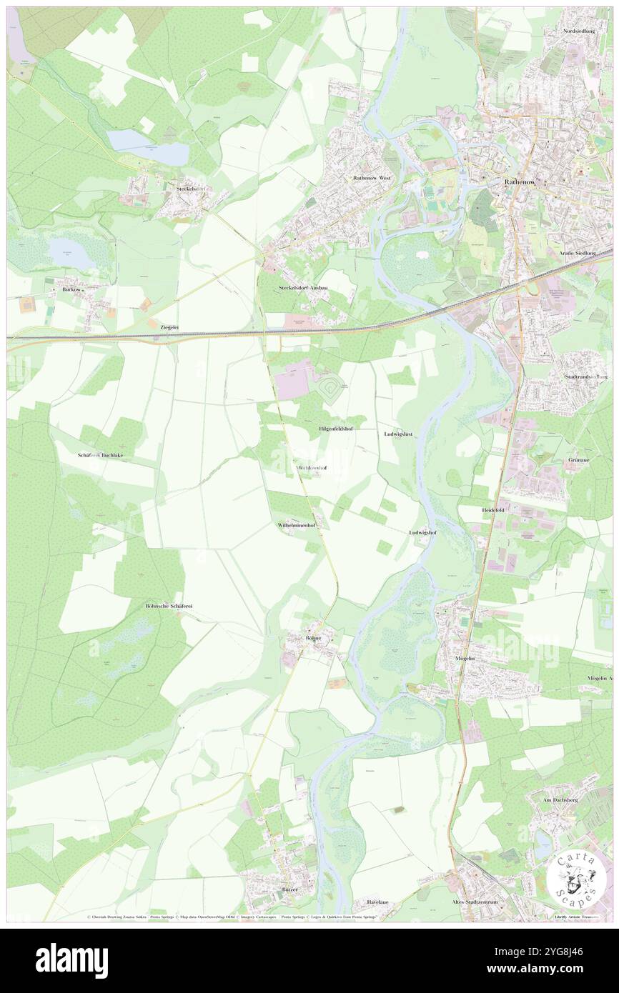 Moethlowshof, DE, Deutschland, Brandenburg, N 52 34' 40''', N 12 18' 11''', Karte, Cartascapes Map, veröffentlicht 2024. Erkunden Sie Cartascapes, eine Karte, die die vielfältigen Landschaften, Kulturen und Ökosysteme der Erde enthüllt. Reisen Sie durch Zeit und Raum und entdecken Sie die Verflechtungen der Vergangenheit, Gegenwart und Zukunft unseres Planeten. Stockfoto