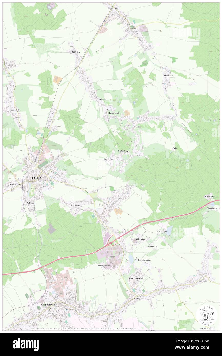 Gickelsberg, DE, Deutschland, Sachsen, N 51 11' 8''', N 14 2' 55''', Karte, Cartascapes Map, veröffentlicht 2024. Erkunden Sie Cartascapes, eine Karte, die die vielfältigen Landschaften, Kulturen und Ökosysteme der Erde enthüllt. Reisen Sie durch Zeit und Raum und entdecken Sie die Verflechtungen der Vergangenheit, Gegenwart und Zukunft unseres Planeten. Stockfoto