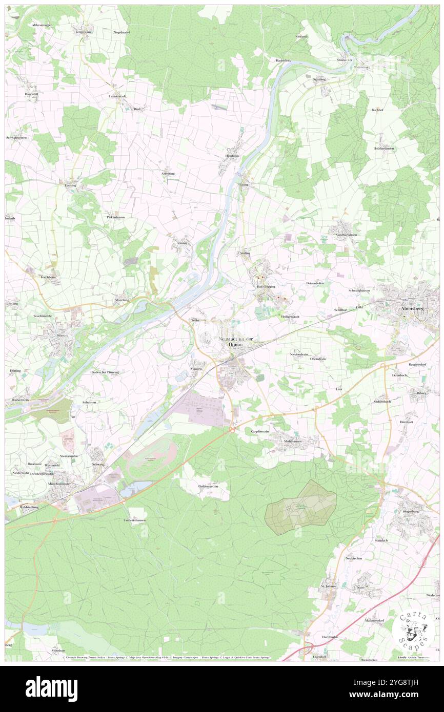 Neustadt a.d.Donau, Niederbayern, DE, Deutschland, Bayern, n 48 48' 32''', N 11 45' 42''', Karte, Cartascapes Map, veröffentlicht 2024. Erkunden Sie Cartascapes, eine Karte, die die vielfältigen Landschaften, Kulturen und Ökosysteme der Erde enthüllt. Reisen Sie durch Zeit und Raum und entdecken Sie die Verflechtungen der Vergangenheit, Gegenwart und Zukunft unseres Planeten. Stockfoto