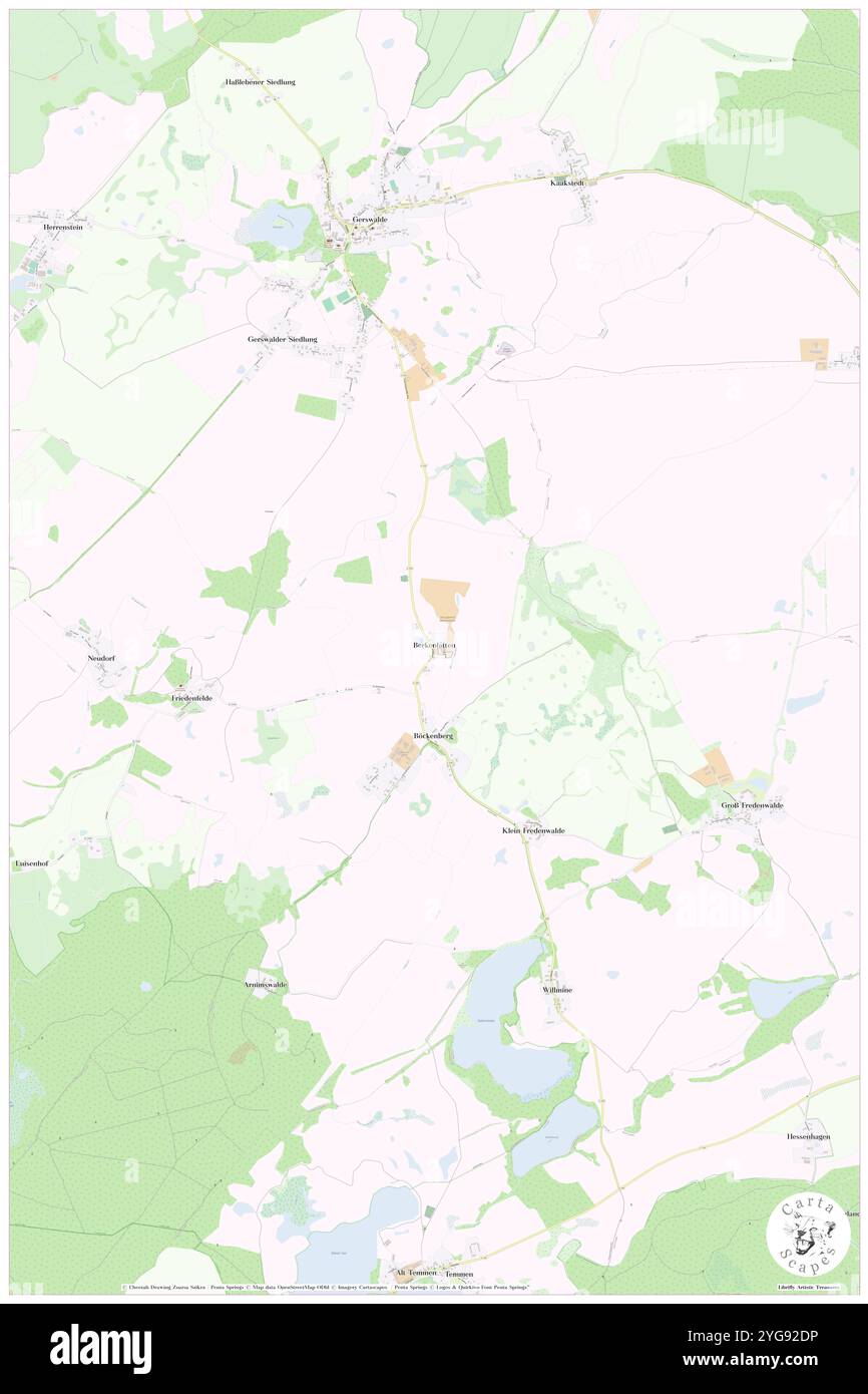 Berkenlatten, DE, Deutschland, Brandenburg, N 53 8' 25''', N 13 45' 30''', Karte, Cartascapes Map 2024 veröffentlicht. Erkunden Sie Cartascapes, eine Karte, die die vielfältigen Landschaften, Kulturen und Ökosysteme der Erde enthüllt. Reisen Sie durch Zeit und Raum und entdecken Sie die Verflechtungen der Vergangenheit, Gegenwart und Zukunft unseres Planeten. Stockfoto