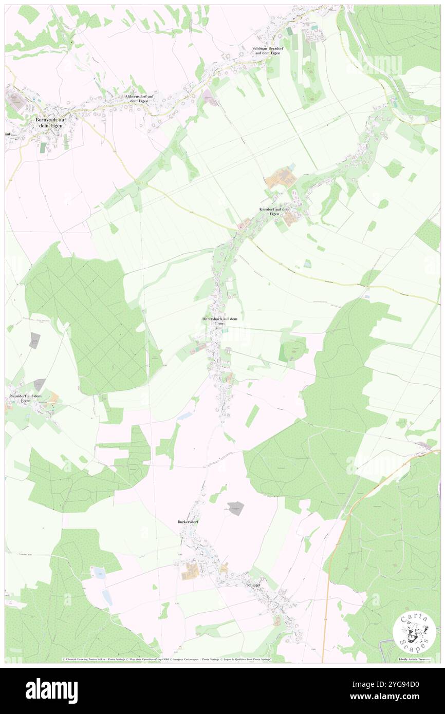 Erlichbach, DE, Deutschland, Sachsen, N 51 1' 0'', N 14 52' 0''', Karte, Cartascapes Map, veröffentlicht 2024. Erkunden Sie Cartascapes, eine Karte, die die vielfältigen Landschaften, Kulturen und Ökosysteme der Erde enthüllt. Reisen Sie durch Zeit und Raum und entdecken Sie die Verflechtungen der Vergangenheit, Gegenwart und Zukunft unseres Planeten. Stockfoto