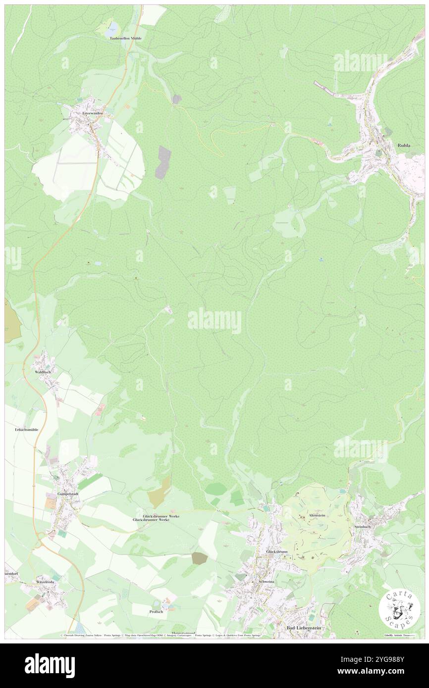 Arnsberg, Deutschland, Thüringen, N 50 51' 53''', N 10 19' 40''', Karte, Kartenausgabe 2024. Erkunden Sie Cartascapes, eine Karte, die die vielfältigen Landschaften, Kulturen und Ökosysteme der Erde enthüllt. Reisen Sie durch Zeit und Raum und entdecken Sie die Verflechtungen der Vergangenheit, Gegenwart und Zukunft unseres Planeten. Stockfoto