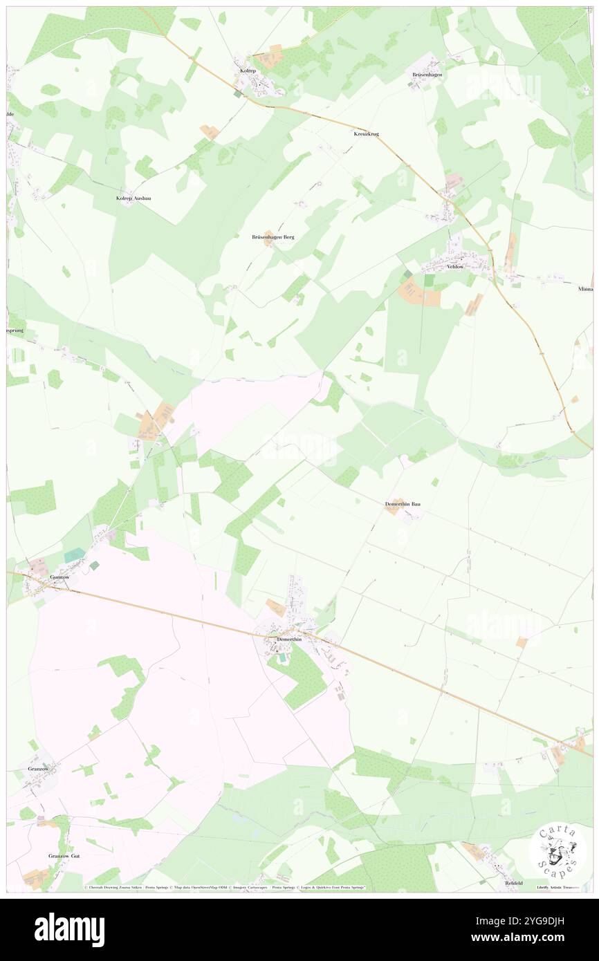 Kohlmetzhof, DE, Deutschland, Brandenburg, N 52 59' 32''', N 12 17' 37''', Karte, Cartascapes Map veröffentlicht 2024. Erkunden Sie Cartascapes, eine Karte, die die vielfältigen Landschaften, Kulturen und Ökosysteme der Erde enthüllt. Reisen Sie durch Zeit und Raum und entdecken Sie die Verflechtungen der Vergangenheit, Gegenwart und Zukunft unseres Planeten. Stockfoto