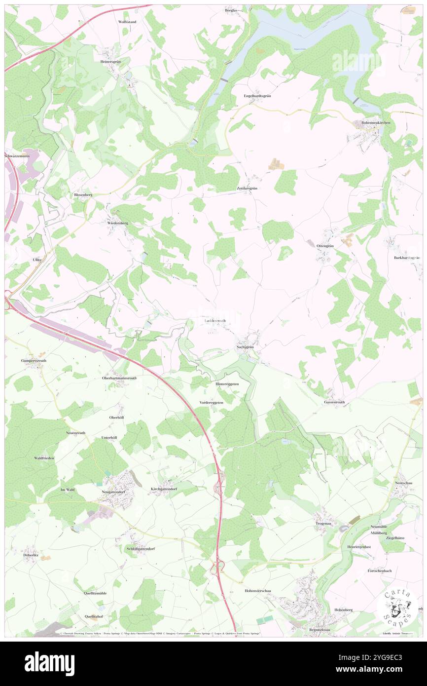 Loddenreuth, DE, Deutschland, Sachsen, N 50 20' 55''', N 12 1' 19'', Karte, Cartascapes Map, veröffentlicht 2024. Erkunden Sie Cartascapes, eine Karte, die die vielfältigen Landschaften, Kulturen und Ökosysteme der Erde enthüllt. Reisen Sie durch Zeit und Raum und entdecken Sie die Verflechtungen der Vergangenheit, Gegenwart und Zukunft unseres Planeten. Stockfoto