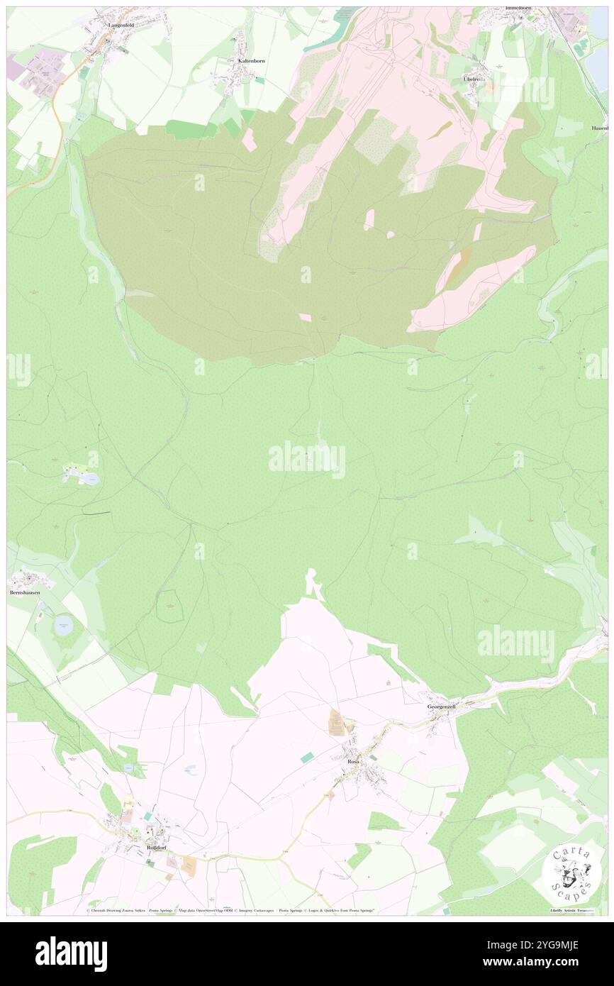 Pless, DE, Deutschland, Thüringen, N 50 44' 37''', N 10 14' 29''', Karte, Cartascapes Map veröffentlicht 2024. Erkunden Sie Cartascapes, eine Karte, die die vielfältigen Landschaften, Kulturen und Ökosysteme der Erde enthüllt. Reisen Sie durch Zeit und Raum und entdecken Sie die Verflechtungen der Vergangenheit, Gegenwart und Zukunft unseres Planeten. Stockfoto