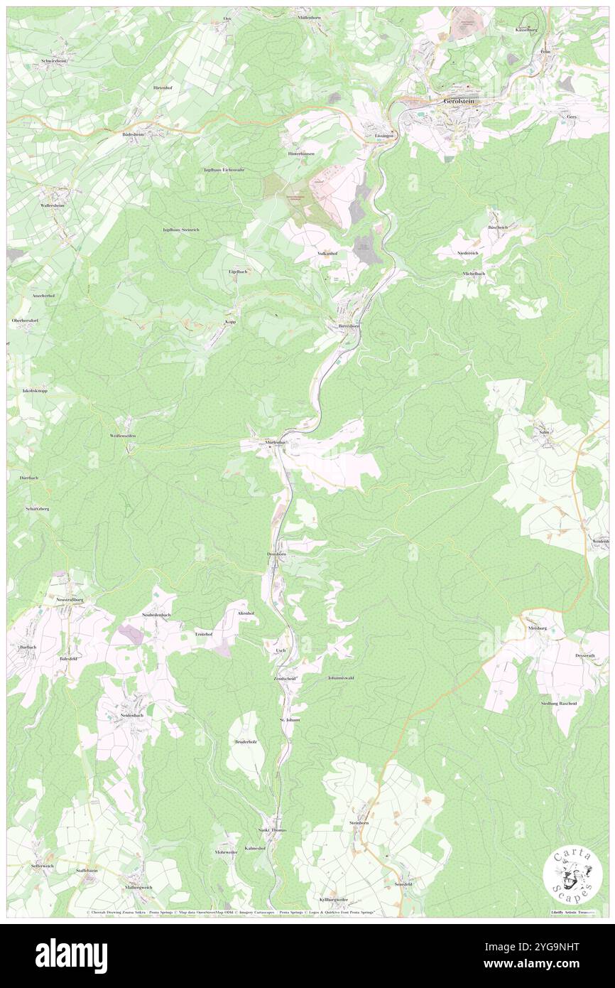 München, Deutschland, Rheinland-Pfalz, N 50 8' 55''', N 6 36' 5''', Karte, Kartenausgabe 2024. Erkunden Sie Cartascapes, eine Karte, die die vielfältigen Landschaften, Kulturen und Ökosysteme der Erde enthüllt. Reisen Sie durch Zeit und Raum und entdecken Sie die Verflechtungen der Vergangenheit, Gegenwart und Zukunft unseres Planeten. Stockfoto