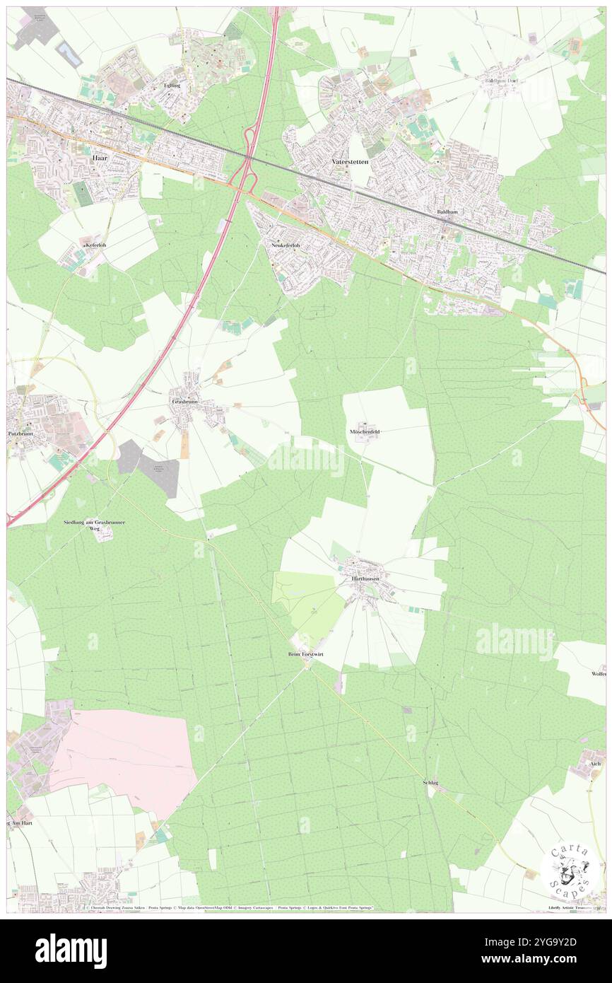 Grasbrunn, Oberbayern, DE, Deutschland, Bayern, n 48 4' 44''', N 11 44' 36''', Karte, Cartascapes Map, veröffentlicht 2024. Erkunden Sie Cartascapes, eine Karte, die die vielfältigen Landschaften, Kulturen und Ökosysteme der Erde enthüllt. Reisen Sie durch Zeit und Raum und entdecken Sie die Verflechtungen der Vergangenheit, Gegenwart und Zukunft unseres Planeten. Stockfoto