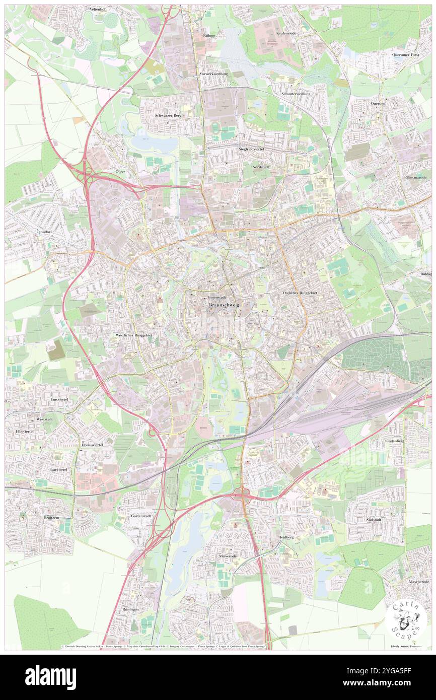 CPH Braunschweig, DE, Deutschland, Niedersachsen, N 52 15' 40''', N 10 31' 20''', Karte, Karte, Kartenbild 2024 veröffentlicht. Erkunden Sie Cartascapes, eine Karte, die die vielfältigen Landschaften, Kulturen und Ökosysteme der Erde enthüllt. Reisen Sie durch Zeit und Raum und entdecken Sie die Verflechtungen der Vergangenheit, Gegenwart und Zukunft unseres Planeten. Stockfoto