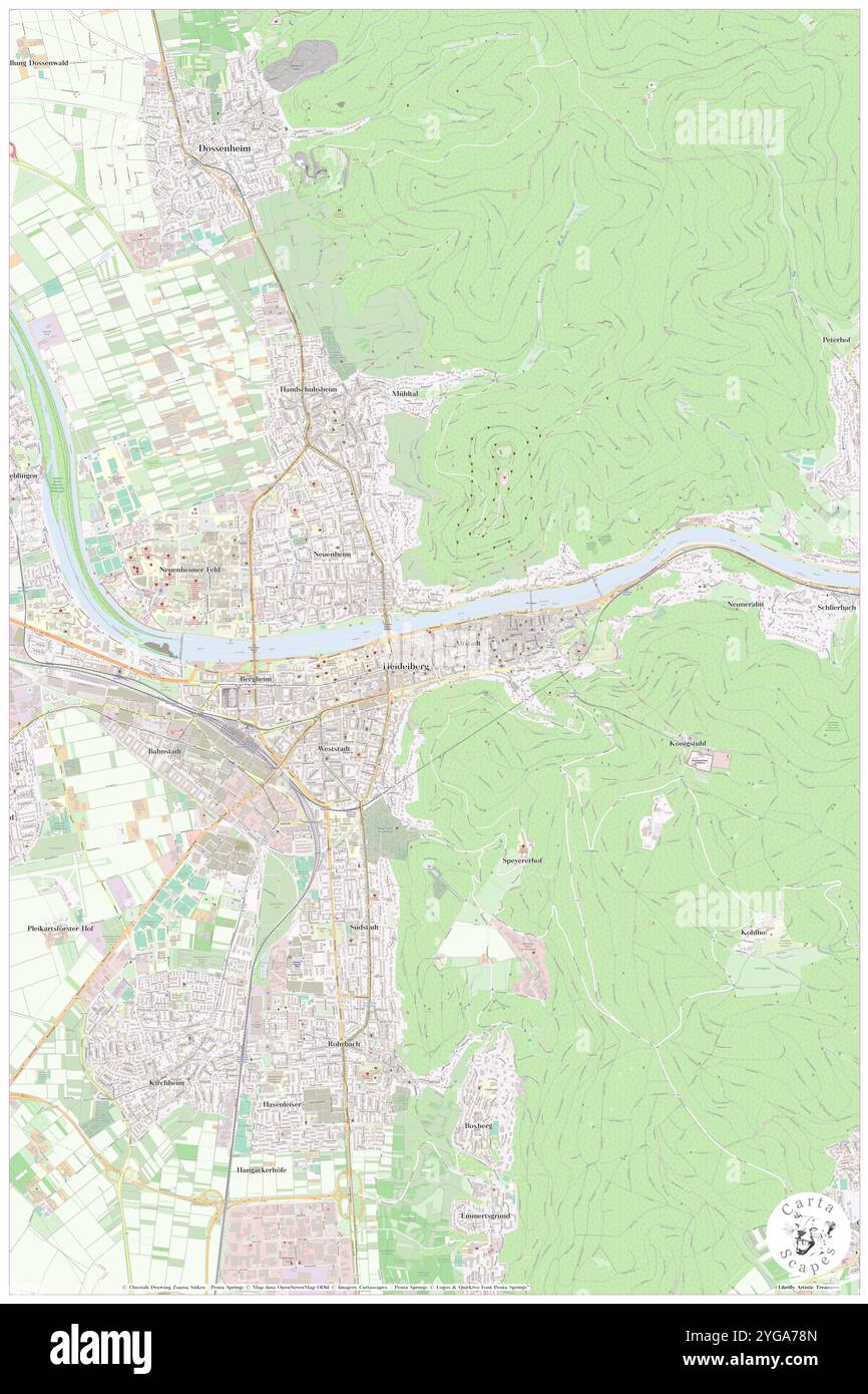 Haus zum Riesen, Region Karlsruhe, DE, Deutschland, Baden-Württemberg, n 49 24' 37''', N 8 41' 53''', Karte, Cartascapes Map, veröffentlicht 2024. Erkunden Sie Cartascapes, eine Karte, die die vielfältigen Landschaften, Kulturen und Ökosysteme der Erde enthüllt. Reisen Sie durch Zeit und Raum und entdecken Sie die Verflechtungen der Vergangenheit, Gegenwart und Zukunft unseres Planeten. Stockfoto