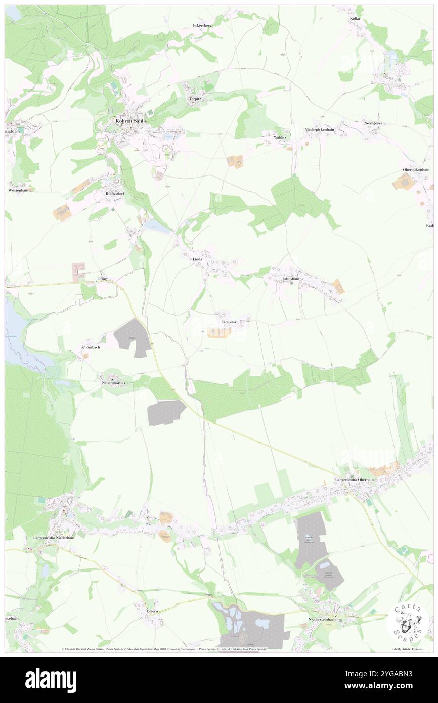 Meusdorf, DE, Deutschland, Sachsen, N 50 59' 16'', N 12 37' 30''', Karte, Cartascapes Map veröffentlicht 2024. Erkunden Sie Cartascapes, eine Karte, die die vielfältigen Landschaften, Kulturen und Ökosysteme der Erde enthüllt. Reisen Sie durch Zeit und Raum und entdecken Sie die Verflechtungen der Vergangenheit, Gegenwart und Zukunft unseres Planeten. Stockfoto