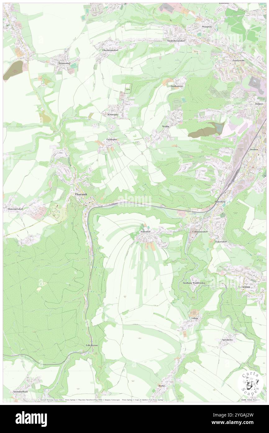 Steinhuebel, DE, Deutschland, Sachsen, N 50 58' 59''', N 13 35' 59''', Karte, Cartascapes Map, veröffentlicht 2024. Erkunden Sie Cartascapes, eine Karte, die die vielfältigen Landschaften, Kulturen und Ökosysteme der Erde enthüllt. Reisen Sie durch Zeit und Raum und entdecken Sie die Verflechtungen der Vergangenheit, Gegenwart und Zukunft unseres Planeten. Stockfoto