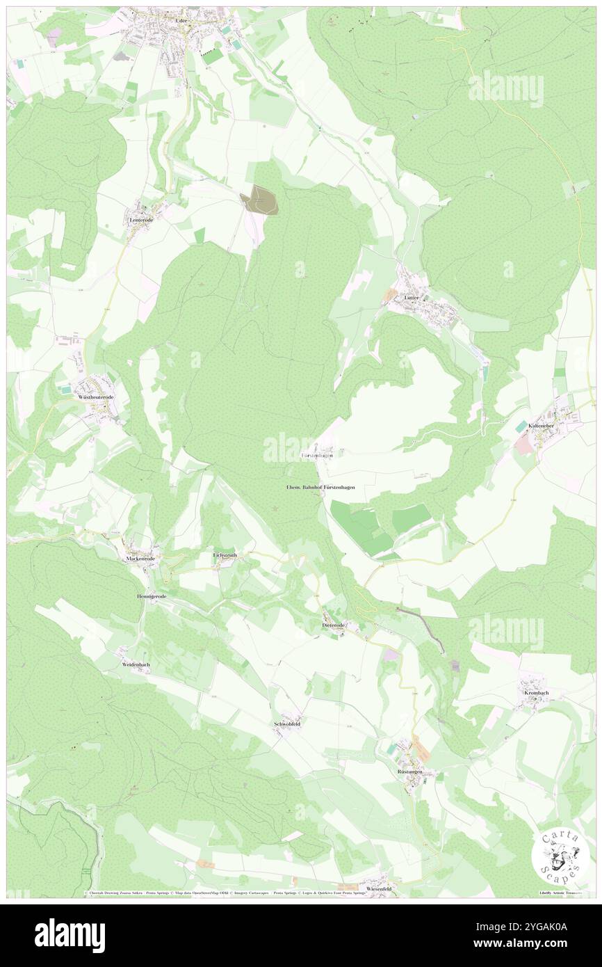 Foersterei Lengenberg, DE, Deutschland, Thüringen, N 51 18' 58''', N 10 5' 42''', Karte, Karte, Kartenbild 2024 veröffentlicht. Erkunden Sie Cartascapes, eine Karte, die die vielfältigen Landschaften, Kulturen und Ökosysteme der Erde enthüllt. Reisen Sie durch Zeit und Raum und entdecken Sie die Verflechtungen der Vergangenheit, Gegenwart und Zukunft unseres Planeten. Stockfoto