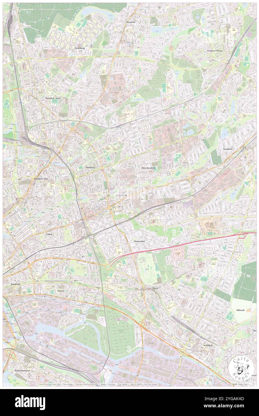 Zollhof, DE, Deutschland, Hamburg, N 53 34' 34''', N 10 4' 42''', Karte, Kartenausgabe 2024. Erkunden Sie Cartascapes, eine Karte, die die vielfältigen Landschaften, Kulturen und Ökosysteme der Erde enthüllt. Reisen Sie durch Zeit und Raum und entdecken Sie die Verflechtungen der Vergangenheit, Gegenwart und Zukunft unseres Planeten. Stockfoto