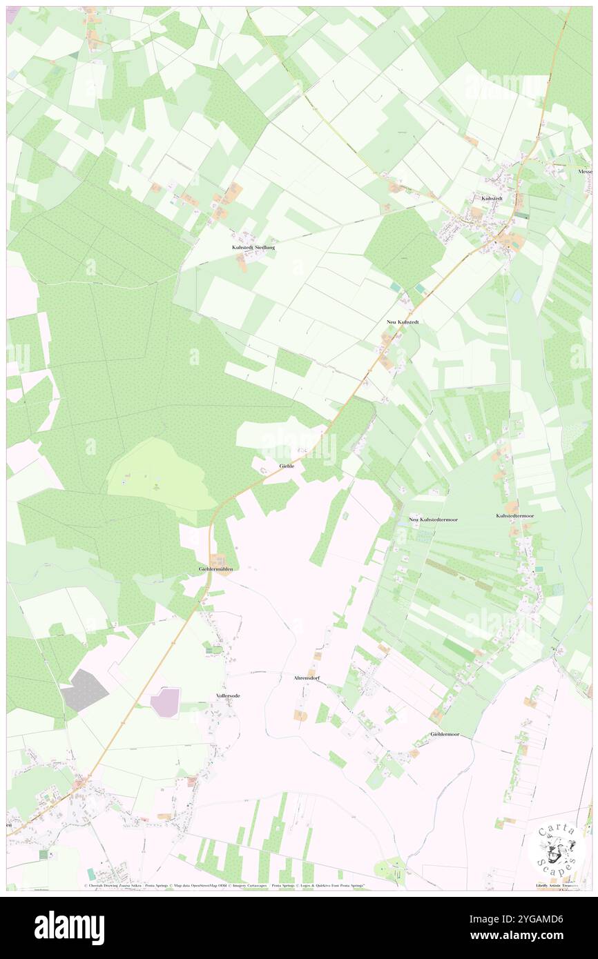 Giehle, DE, Deutschland, Niedersachsen, N 53 21' 33''', N 8 55' 44''', Karte, Cartascapes Map, veröffentlicht 2024. Erkunden Sie Cartascapes, eine Karte, die die vielfältigen Landschaften, Kulturen und Ökosysteme der Erde enthüllt. Reisen Sie durch Zeit und Raum und entdecken Sie die Verflechtungen der Vergangenheit, Gegenwart und Zukunft unseres Planeten. Stockfoto