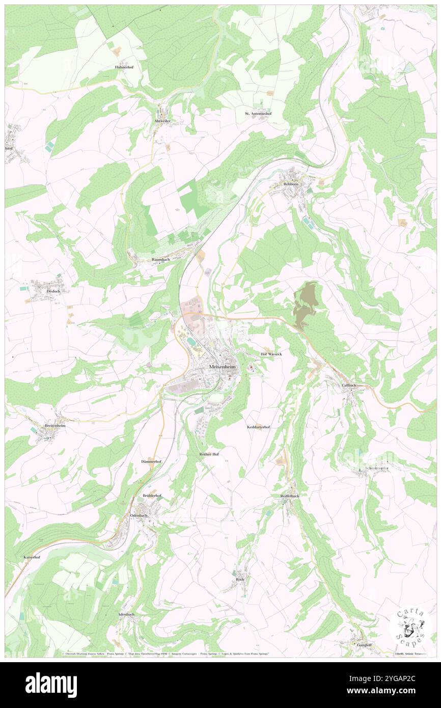 Reifelbach, DE, Deutschland, Rheinland-Pfalz, N 49 42' 43''', N 7 40' 10''', Karte, Karte, Kartenausgabe 2024. Erkunden Sie Cartascapes, eine Karte, die die vielfältigen Landschaften, Kulturen und Ökosysteme der Erde enthüllt. Reisen Sie durch Zeit und Raum und entdecken Sie die Verflechtungen der Vergangenheit, Gegenwart und Zukunft unseres Planeten. Stockfoto