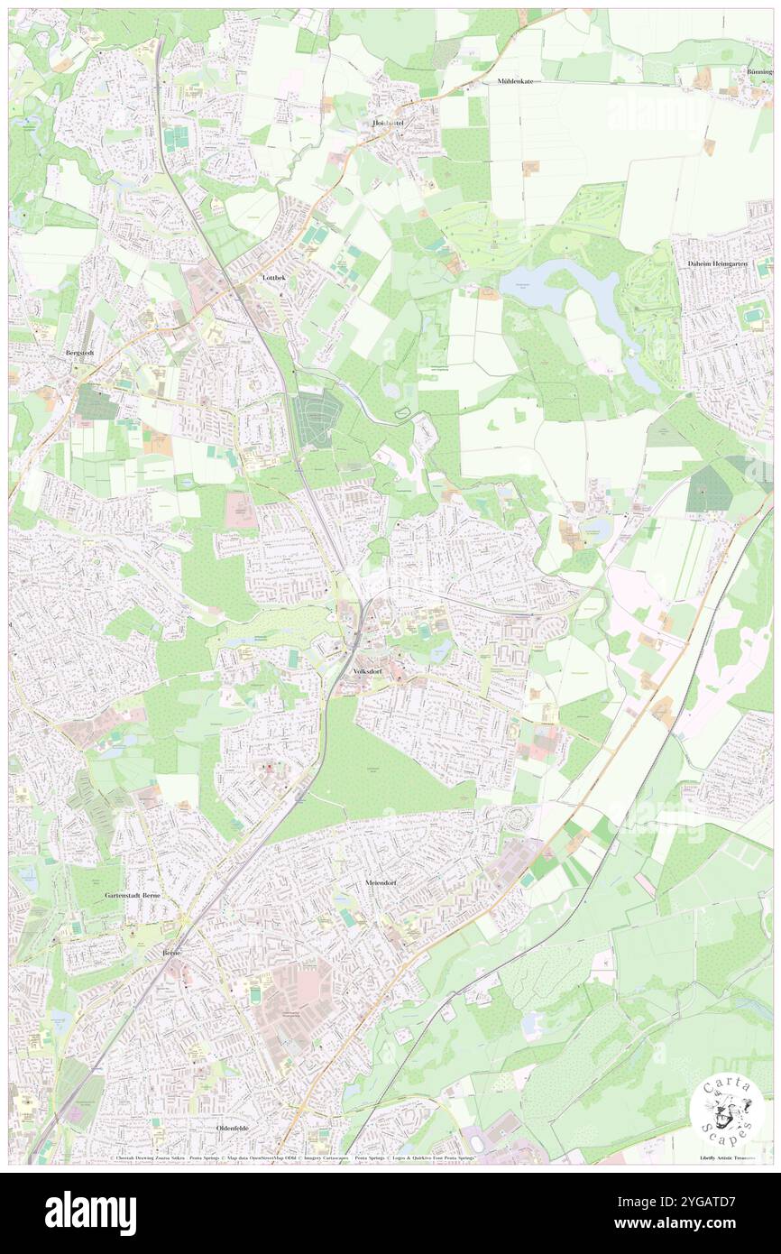 Volksdorf, DE, Deutschland, Hamburg, N 53 39' 1'', N 10 9' 47'', Karte, Cartascapes Map veröffentlicht 2024. Erkunden Sie Cartascapes, eine Karte, die die vielfältigen Landschaften, Kulturen und Ökosysteme der Erde enthüllt. Reisen Sie durch Zeit und Raum und entdecken Sie die Verflechtungen der Vergangenheit, Gegenwart und Zukunft unseres Planeten. Stockfoto