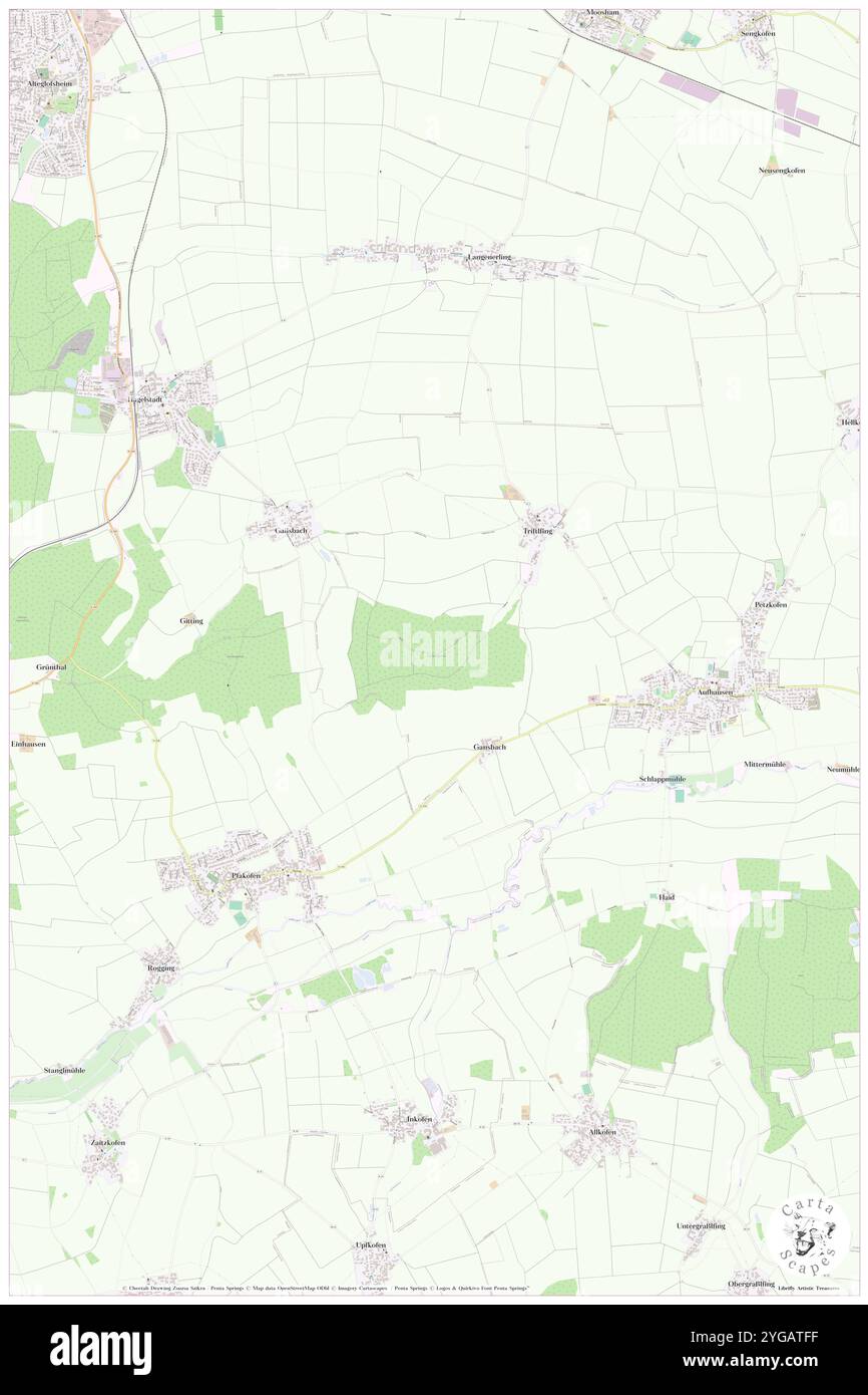 Herrschaftsholz, DE, Deutschland, Bayern, N 48 52' 32''', N 12 15' 1''', Karte, Cartascapes Map veröffentlicht 2024. Erkunden Sie Cartascapes, eine Karte, die die vielfältigen Landschaften, Kulturen und Ökosysteme der Erde enthüllt. Reisen Sie durch Zeit und Raum und entdecken Sie die Verflechtungen der Vergangenheit, Gegenwart und Zukunft unseres Planeten. Stockfoto