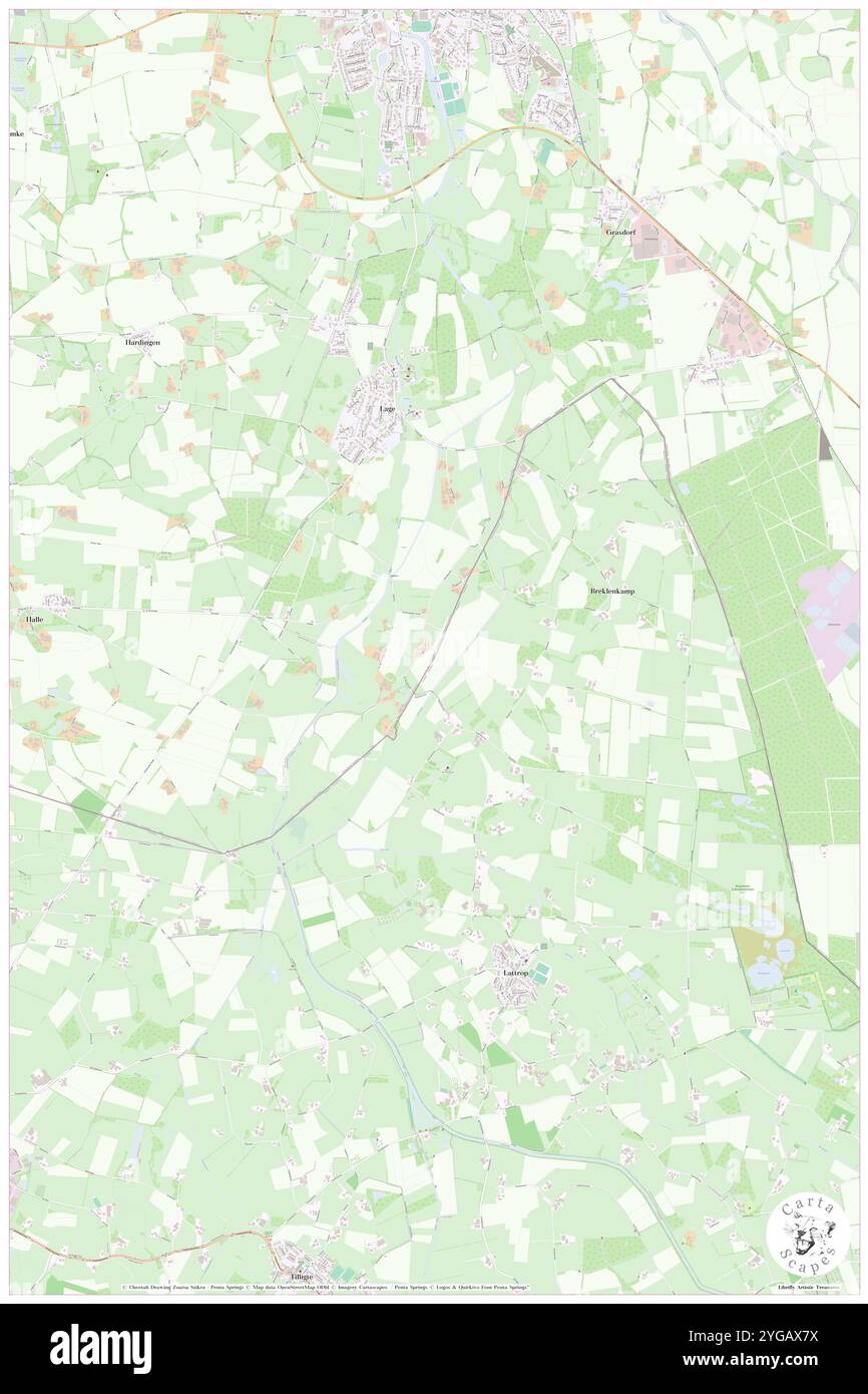 Brookhuis, Deutschland, Niedersachsen, N 52 27' 0''', N 6 58' 0''', Karte, Cartascapes Map, veröffentlicht 2024. Erkunden Sie Cartascapes, eine Karte, die die vielfältigen Landschaften, Kulturen und Ökosysteme der Erde enthüllt. Reisen Sie durch Zeit und Raum und entdecken Sie die Verflechtungen der Vergangenheit, Gegenwart und Zukunft unseres Planeten. Stockfoto