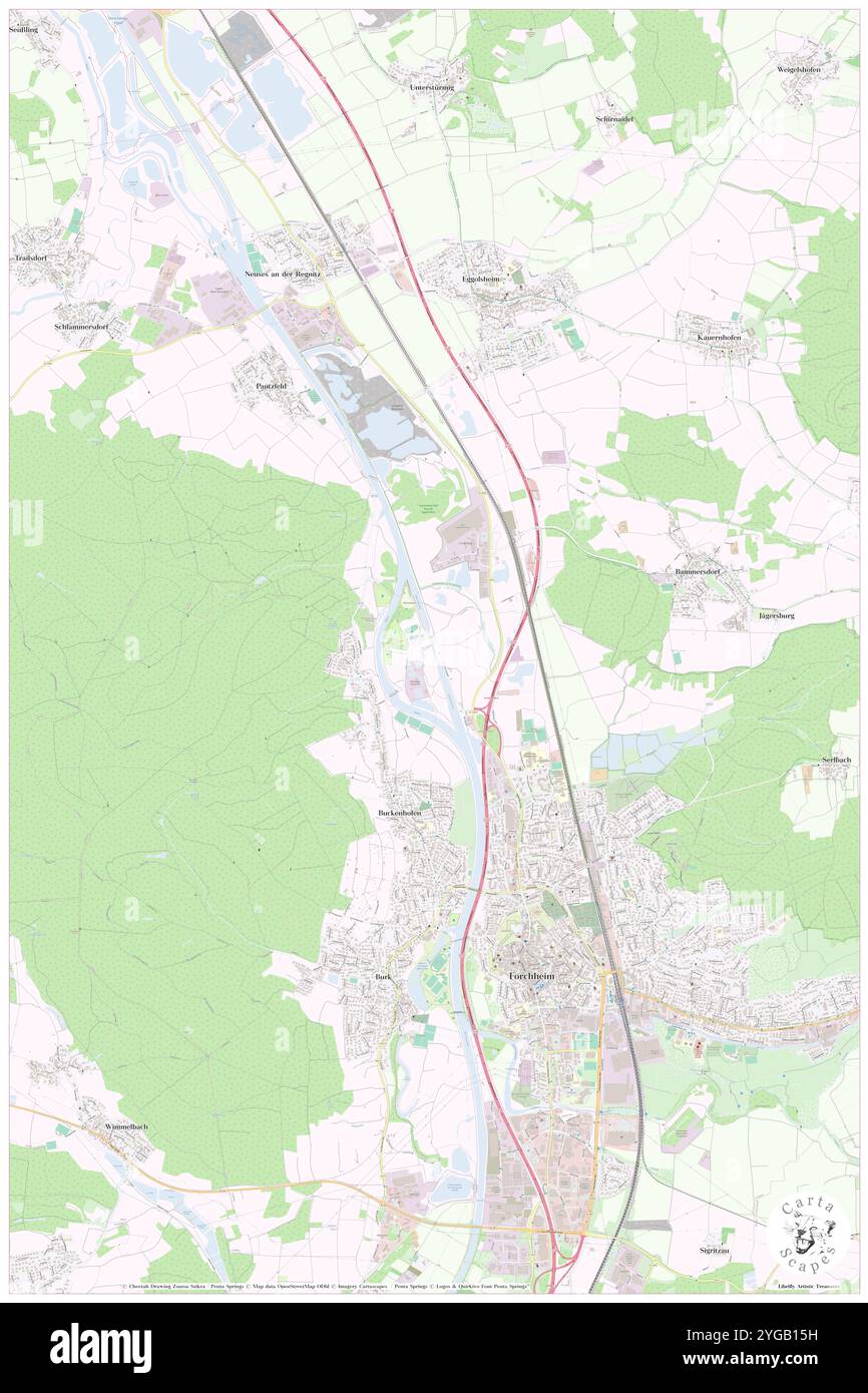 Schleuse Forchheim (Main-Donau-Kanal), Oberfranken, Deutschland, Bayern, n 49 44' 36'', N 11 2' 52'', Karte, Cartascapes Map, veröffentlicht 2024. Erkunden Sie Cartascapes, eine Karte, die die vielfältigen Landschaften, Kulturen und Ökosysteme der Erde enthüllt. Reisen Sie durch Zeit und Raum und entdecken Sie die Verflechtungen der Vergangenheit, Gegenwart und Zukunft unseres Planeten. Stockfoto