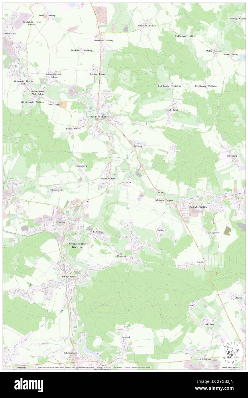 Bederwitz, DE, Deutschland, Sachsen, N 51 6' 5''', N 14 27' 4''', Karte, Cartascapes Map, veröffentlicht 2024. Erkunden Sie Cartascapes, eine Karte, die die vielfältigen Landschaften, Kulturen und Ökosysteme der Erde enthüllt. Reisen Sie durch Zeit und Raum und entdecken Sie die Verflechtungen der Vergangenheit, Gegenwart und Zukunft unseres Planeten. Stockfoto