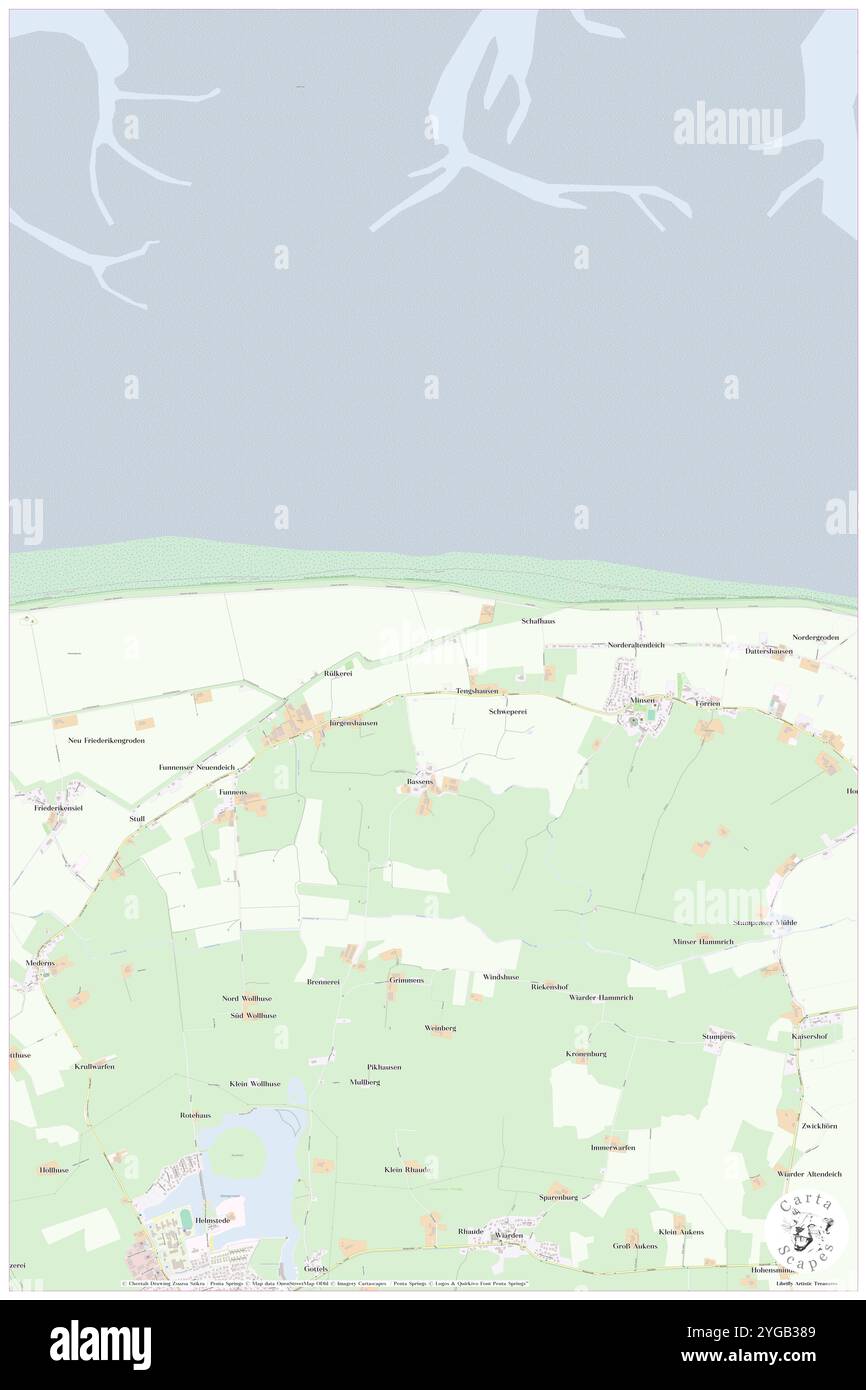 Dauenstrift, DE, Deutschland, Niedersachsen, N 53 42' 34''', N 7 56' 40''', Karte, Cartascapes Map veröffentlicht 2024. Erkunden Sie Cartascapes, eine Karte, die die vielfältigen Landschaften, Kulturen und Ökosysteme der Erde enthüllt. Reisen Sie durch Zeit und Raum und entdecken Sie die Verflechtungen der Vergangenheit, Gegenwart und Zukunft unseres Planeten. Stockfoto