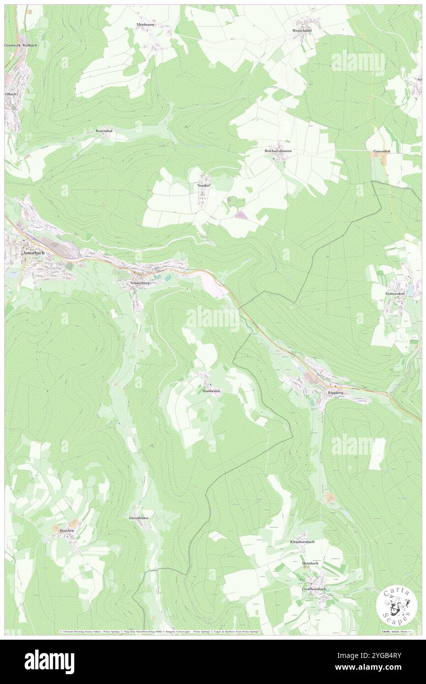 Schneeberg, Deutschland, Thüringen, N 50 33' 45''', N 10 39' 29''', Karte, Kartenausgabe 2024. Erkunden Sie Cartascapes, eine Karte, die die vielfältigen Landschaften, Kulturen und Ökosysteme der Erde enthüllt. Reisen Sie durch Zeit und Raum und entdecken Sie die Verflechtungen der Vergangenheit, Gegenwart und Zukunft unseres Planeten. Stockfoto