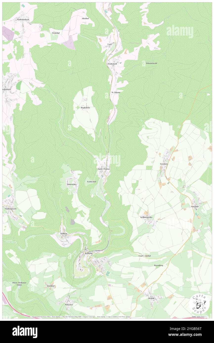 St. Thomas, DE, Deutschland, Rheinland-Pfalz, N 50 4' 11''', N 6 36' 3''', Karte, Cartascapes Map, veröffentlicht 2024. Erkunden Sie Cartascapes, eine Karte, die die vielfältigen Landschaften, Kulturen und Ökosysteme der Erde enthüllt. Reisen Sie durch Zeit und Raum und entdecken Sie die Verflechtungen der Vergangenheit, Gegenwart und Zukunft unseres Planeten. Stockfoto