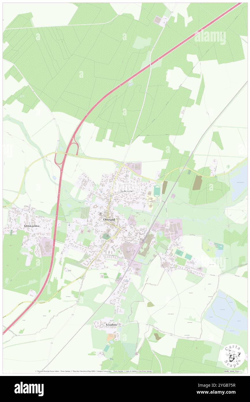 Ortrand, DE, Deutschland, Brandenburg, N 51 22' 30'', N 13 45' 35''', Karte, Cartascapes Map, veröffentlicht 2024. Erkunden Sie Cartascapes, eine Karte, die die vielfältigen Landschaften, Kulturen und Ökosysteme der Erde enthüllt. Reisen Sie durch Zeit und Raum und entdecken Sie die Verflechtungen der Vergangenheit, Gegenwart und Zukunft unseres Planeten. Stockfoto