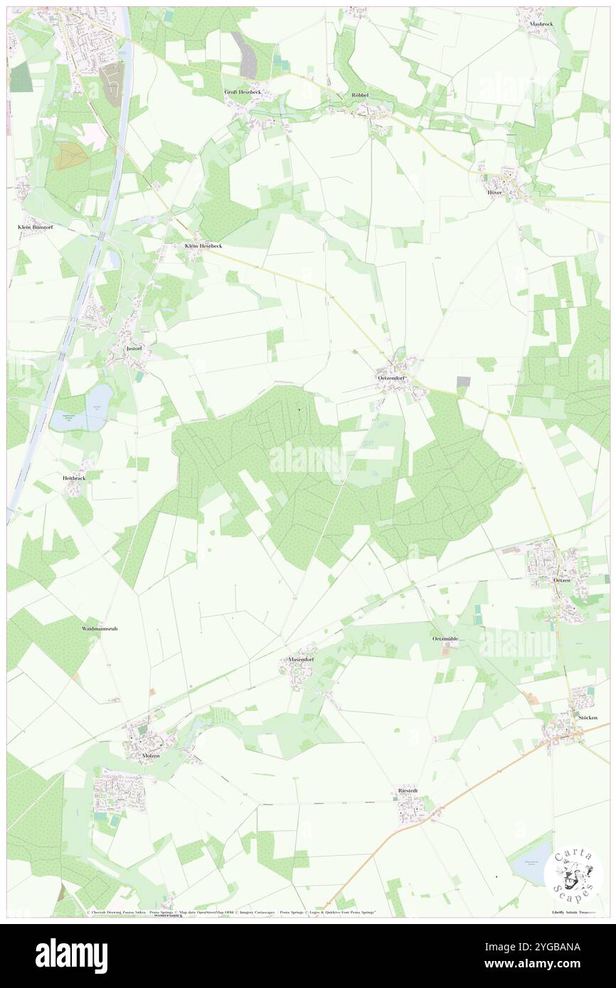 Brandgehege, Deutschland, Niedersachsen, N 53 1' 59''', N 10 37' 59''', Karte, Cartascapes Map, veröffentlicht 2024. Erkunden Sie Cartascapes, eine Karte, die die vielfältigen Landschaften, Kulturen und Ökosysteme der Erde enthüllt. Reisen Sie durch Zeit und Raum und entdecken Sie die Verflechtungen der Vergangenheit, Gegenwart und Zukunft unseres Planeten. Stockfoto