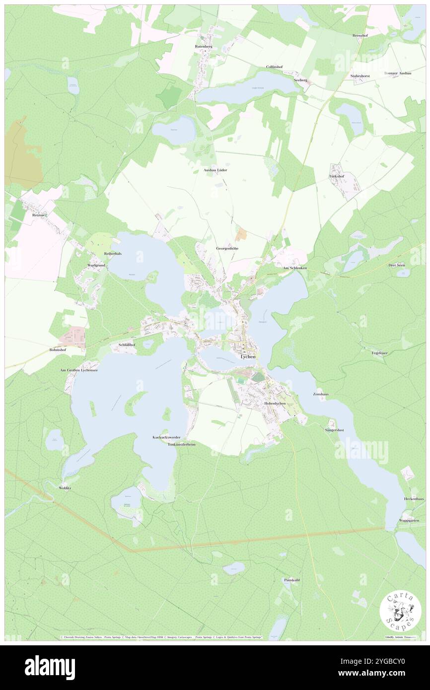 Nesselpfuhl, DE, Deutschland, N 53 12' 47'', N 13 18' 30''', Karte, Cartascapes Map 2024 veröffentlicht. Erkunden Sie Cartascapes, eine Karte, die die vielfältigen Landschaften, Kulturen und Ökosysteme der Erde enthüllt. Reisen Sie durch Zeit und Raum und entdecken Sie die Verflechtungen der Vergangenheit, Gegenwart und Zukunft unseres Planeten. Stockfoto