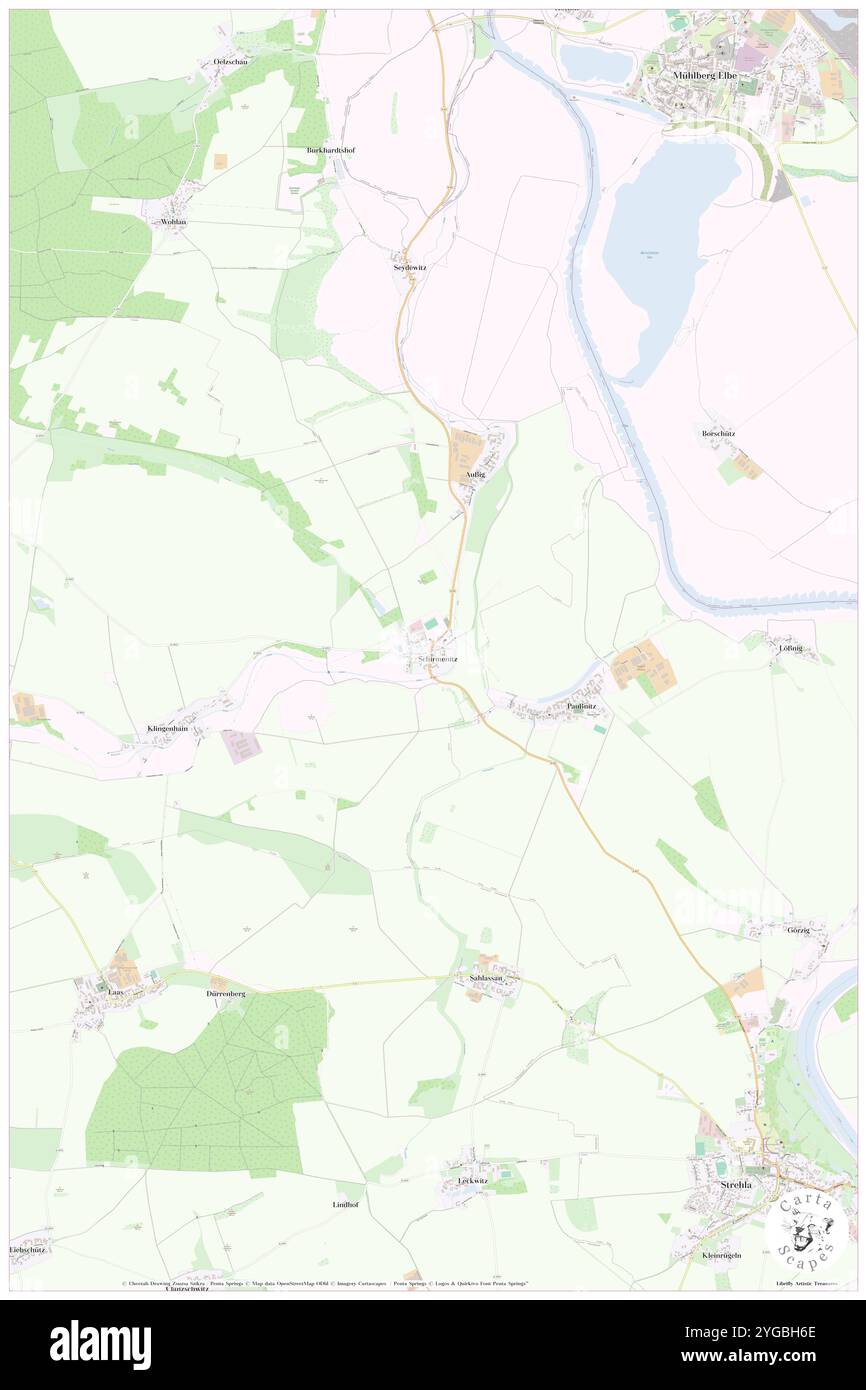 Schirmenitz, DE, Deutschland, Sachsen, N 51 23' 30''', N 13 11' 6''', Karte, Cartascapes Map, veröffentlicht 2024. Erkunden Sie Cartascapes, eine Karte, die die vielfältigen Landschaften, Kulturen und Ökosysteme der Erde enthüllt. Reisen Sie durch Zeit und Raum und entdecken Sie die Verflechtungen der Vergangenheit, Gegenwart und Zukunft unseres Planeten. Stockfoto