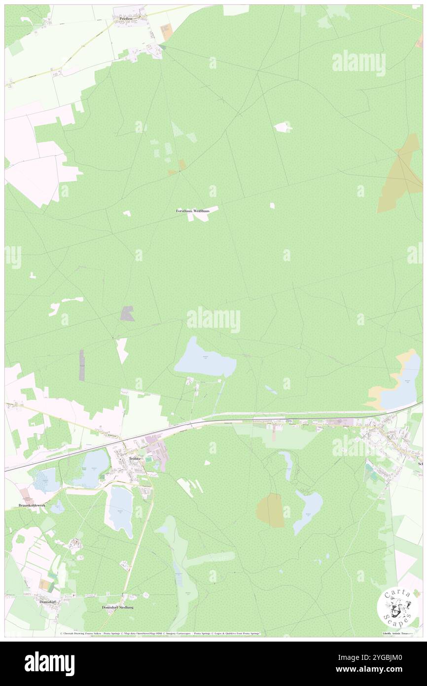 Schutzkenberg, Deutschland, Brandenburg, N 51 37' 0'', N 13 26' 59'', Karte, Cartascapes Map, veröffentlicht 2024. Erkunden Sie Cartascapes, eine Karte, die die vielfältigen Landschaften, Kulturen und Ökosysteme der Erde enthüllt. Reisen Sie durch Zeit und Raum und entdecken Sie die Verflechtungen der Vergangenheit, Gegenwart und Zukunft unseres Planeten. Stockfoto