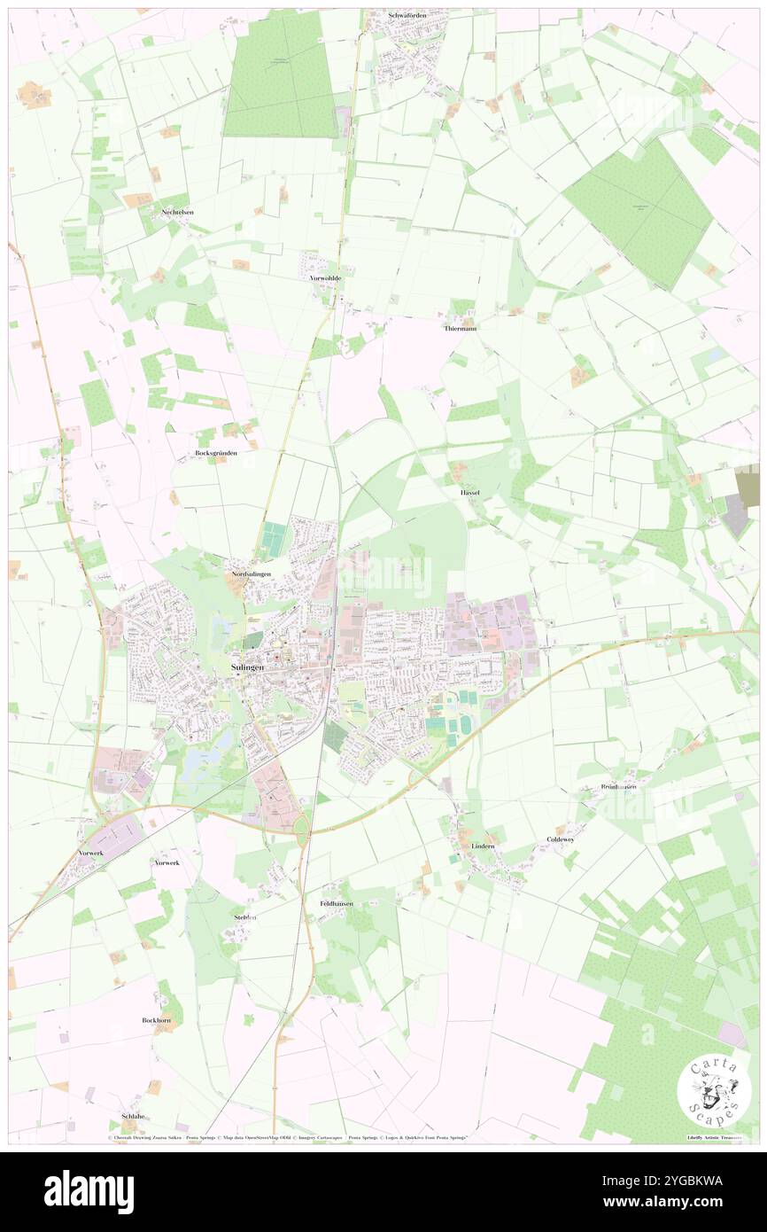 Buchenberg, Deutschland, Niedersachsen, N 52 41' 24'', N 8 49' 12'', Karte, Cartascapes Map, veröffentlicht 2024. Erkunden Sie Cartascapes, eine Karte, die die vielfältigen Landschaften, Kulturen und Ökosysteme der Erde enthüllt. Reisen Sie durch Zeit und Raum und entdecken Sie die Verflechtungen der Vergangenheit, Gegenwart und Zukunft unseres Planeten. Stockfoto