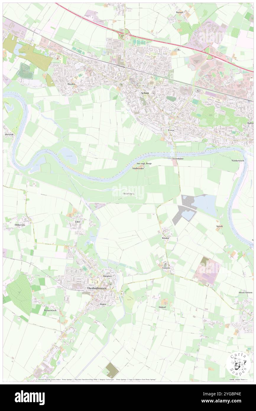 Finkenburg, DE, Deutschland, Niedersachsen, N 52 59' 8''', N 9 1' 58''', Karte, Cartascapes Map veröffentlicht 2024. Erkunden Sie Cartascapes, eine Karte, die die vielfältigen Landschaften, Kulturen und Ökosysteme der Erde enthüllt. Reisen Sie durch Zeit und Raum und entdecken Sie die Verflechtungen der Vergangenheit, Gegenwart und Zukunft unseres Planeten. Stockfoto