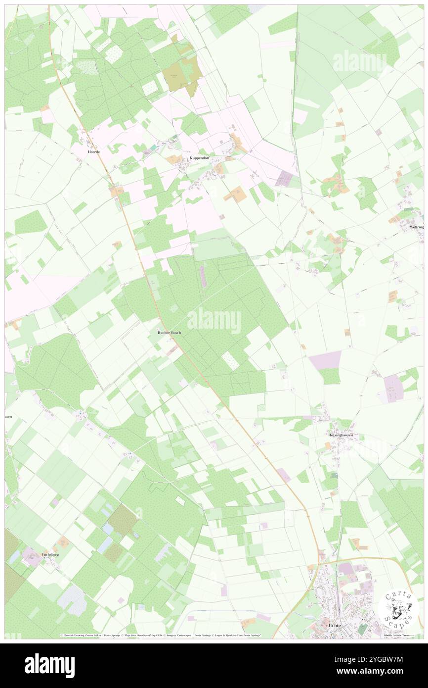 Rauher Busch, DE, Deutschland, Niedersachsen, N 52 32' 35''', N 8 52' 41''', Karte, Cartascapes Map veröffentlicht 2024. Erkunden Sie Cartascapes, eine Karte, die die vielfältigen Landschaften, Kulturen und Ökosysteme der Erde enthüllt. Reisen Sie durch Zeit und Raum und entdecken Sie die Verflechtungen der Vergangenheit, Gegenwart und Zukunft unseres Planeten. Stockfoto