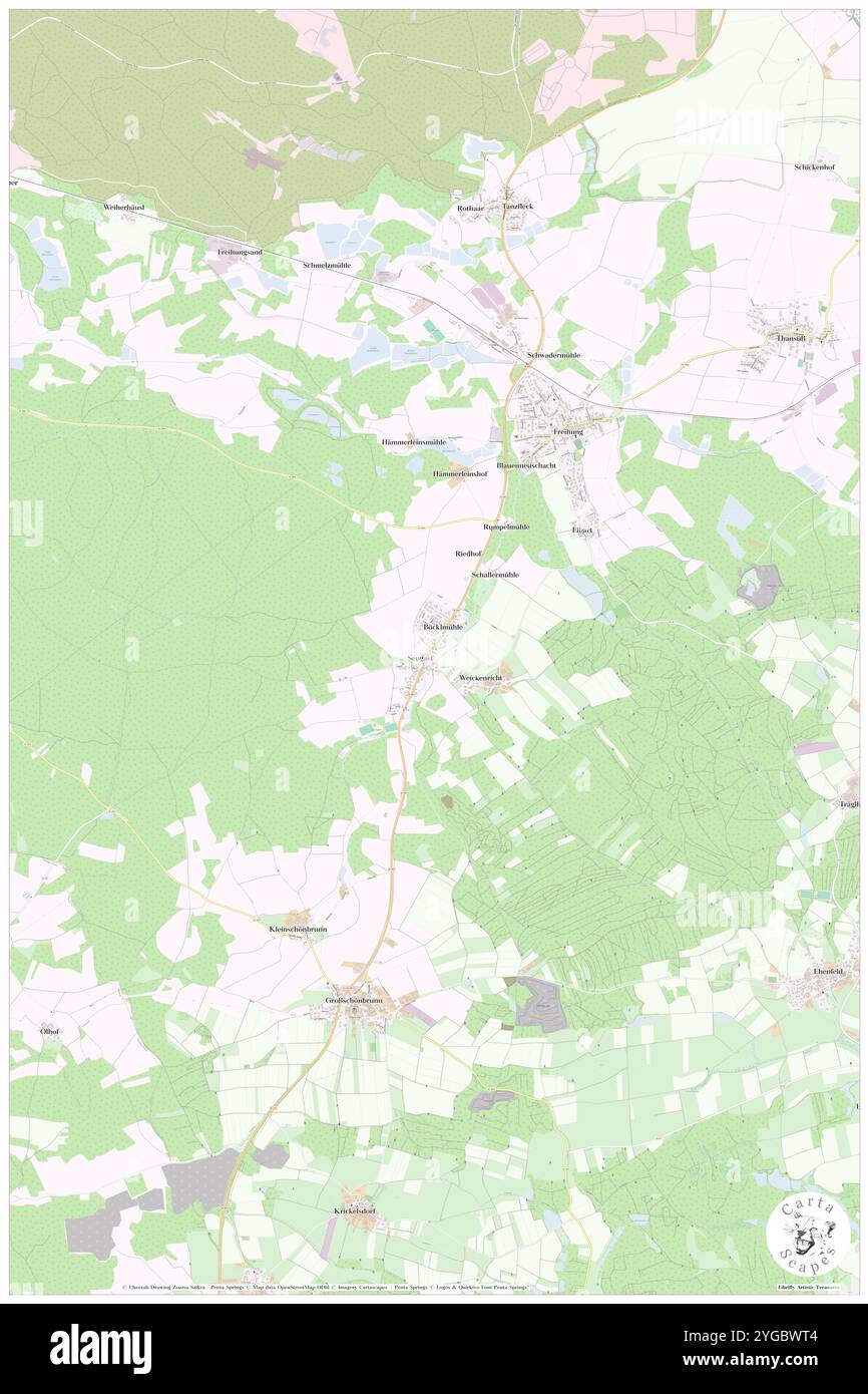 Seugast, Oberpfalz, Deutschland, Bayern, n 49 36' 12'', N 11 53' 44'', Karte, Cartascapes Map, veröffentlicht 2024. Erkunden Sie Cartascapes, eine Karte, die die vielfältigen Landschaften, Kulturen und Ökosysteme der Erde enthüllt. Reisen Sie durch Zeit und Raum und entdecken Sie die Verflechtungen der Vergangenheit, Gegenwart und Zukunft unseres Planeten. Stockfoto