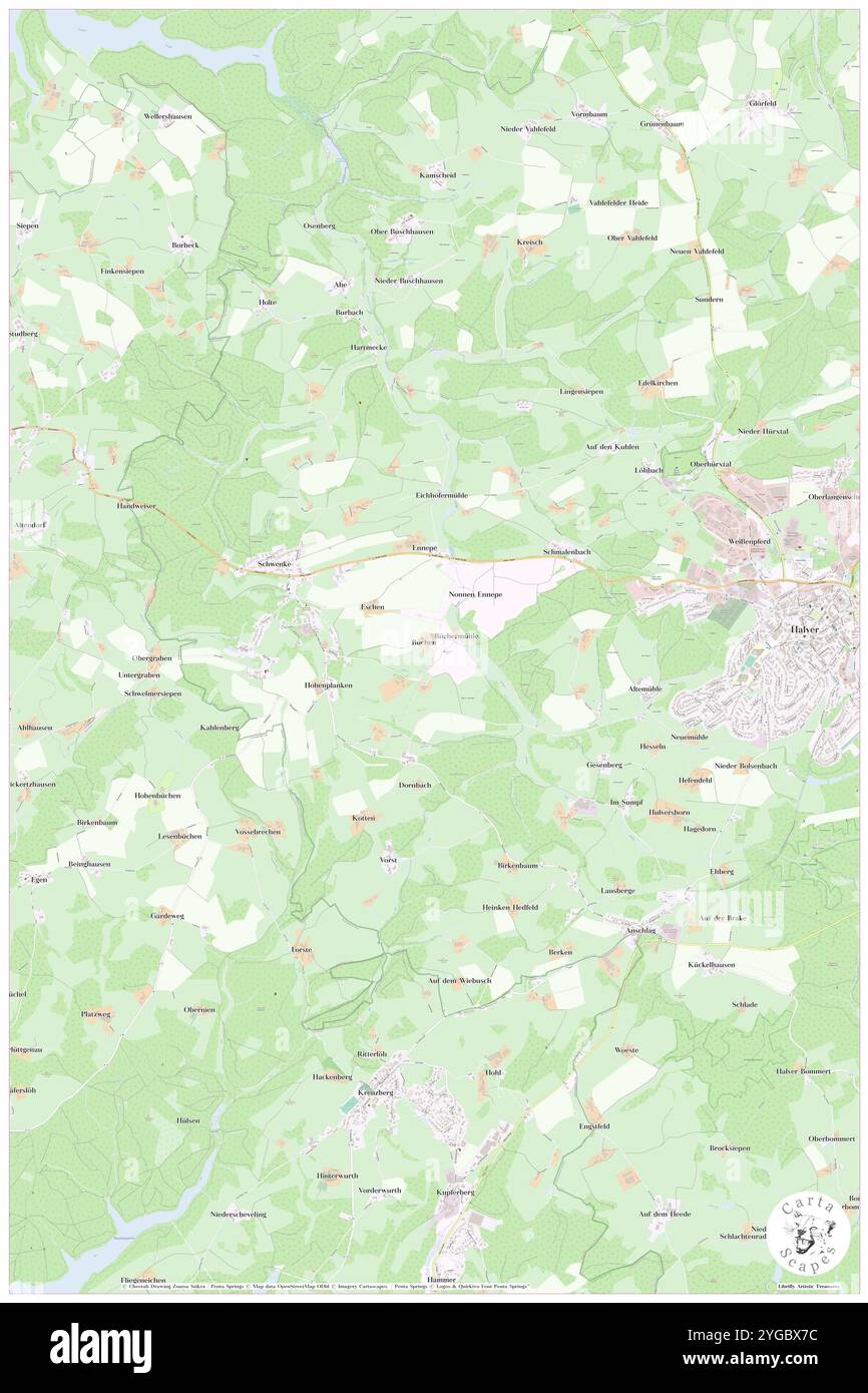 Buechen, Regierungsbezirk Arnsberg, DE, Deutschland, Nordrhein-Westfalen, n 51 11' 8''', N 7 27' 17'', Karte, Cartascapes Map, veröffentlicht 2024. Erkunden Sie Cartascapes, eine Karte, die die vielfältigen Landschaften, Kulturen und Ökosysteme der Erde enthüllt. Reisen Sie durch Zeit und Raum und entdecken Sie die Verflechtungen der Vergangenheit, Gegenwart und Zukunft unseres Planeten. Stockfoto