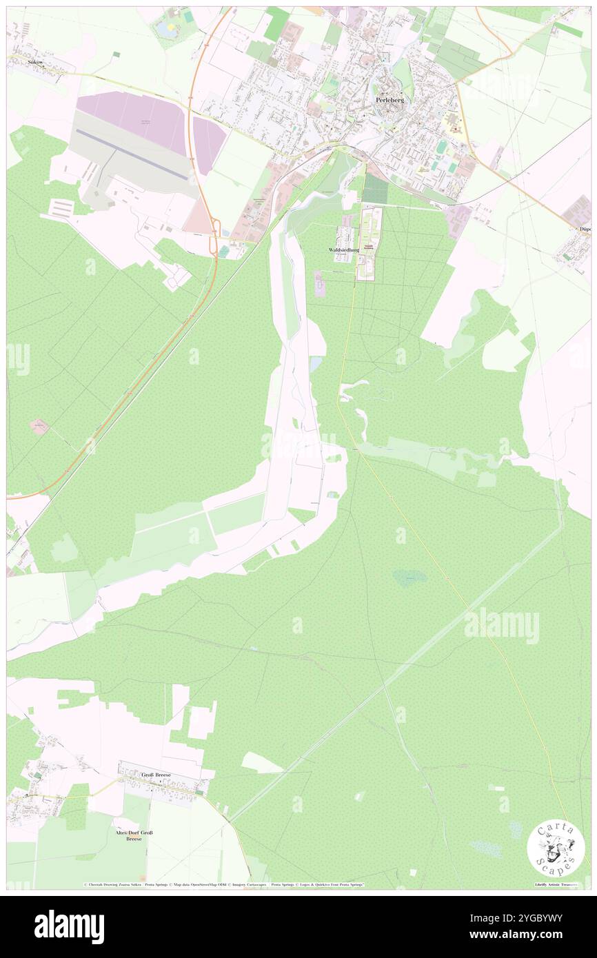 Jeetzbach, Deutschland, Brandenburg, N 53 2' 24'', N 11 50' 49''', Karte, Kartenausgabe 2024. Erkunden Sie Cartascapes, eine Karte, die die vielfältigen Landschaften, Kulturen und Ökosysteme der Erde enthüllt. Reisen Sie durch Zeit und Raum und entdecken Sie die Verflechtungen der Vergangenheit, Gegenwart und Zukunft unseres Planeten. Stockfoto