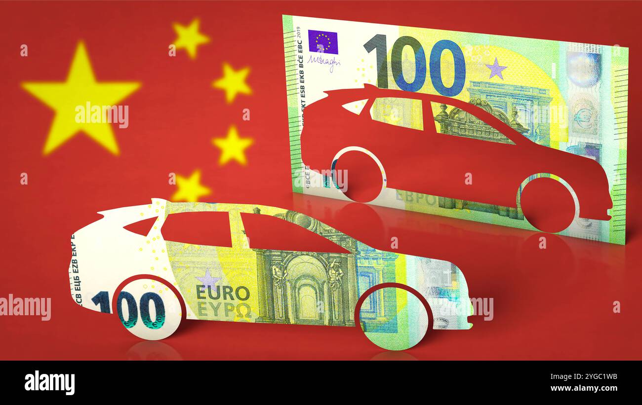 Strafzölle auf Elektroautos aus China Symbolbild zum Thema Strafzölle auf Elektroautos aus China *** Strafzölle auf Elektroautos aus China Symbolbild zum Thema Strafzölle auf Elektroautos aus China Stockfoto