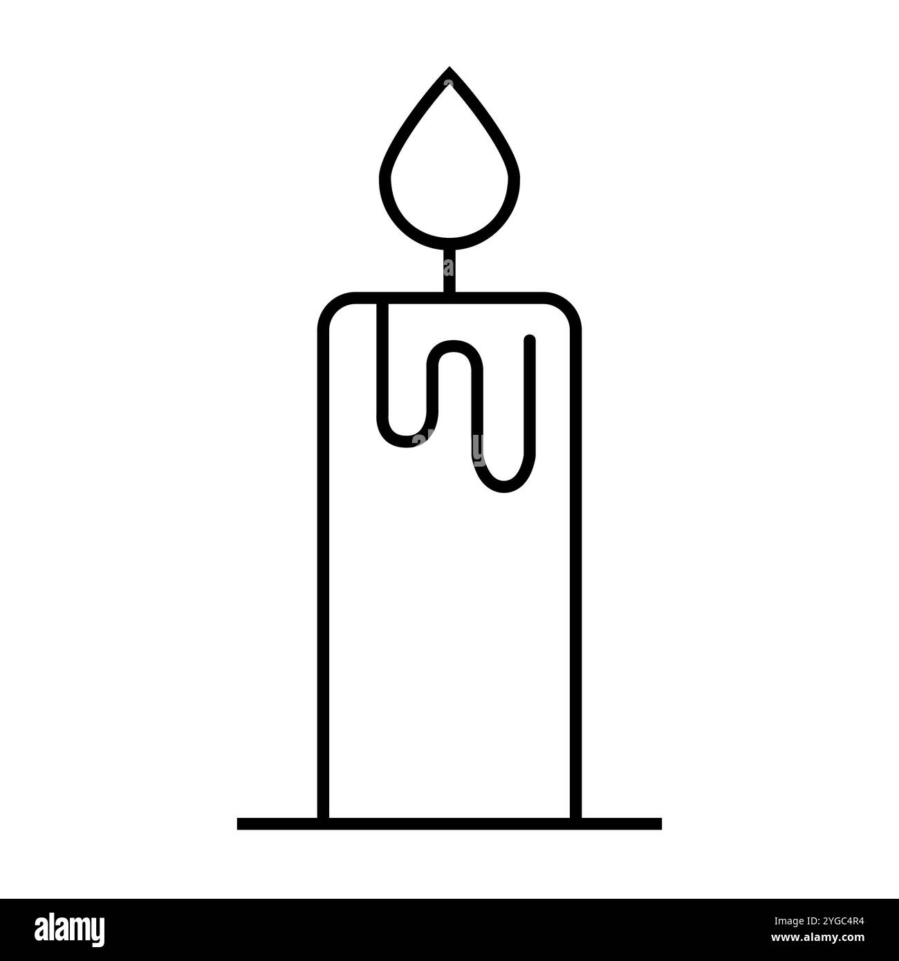 Einfache, elegante Kerzenfigur, perfekt für Wohnmotive. Minimalistisches Design mit warmem, bequemem Tragegefühl. Ideal für Innenarchitektur, Lifestyle-Apps und Stock Vektor