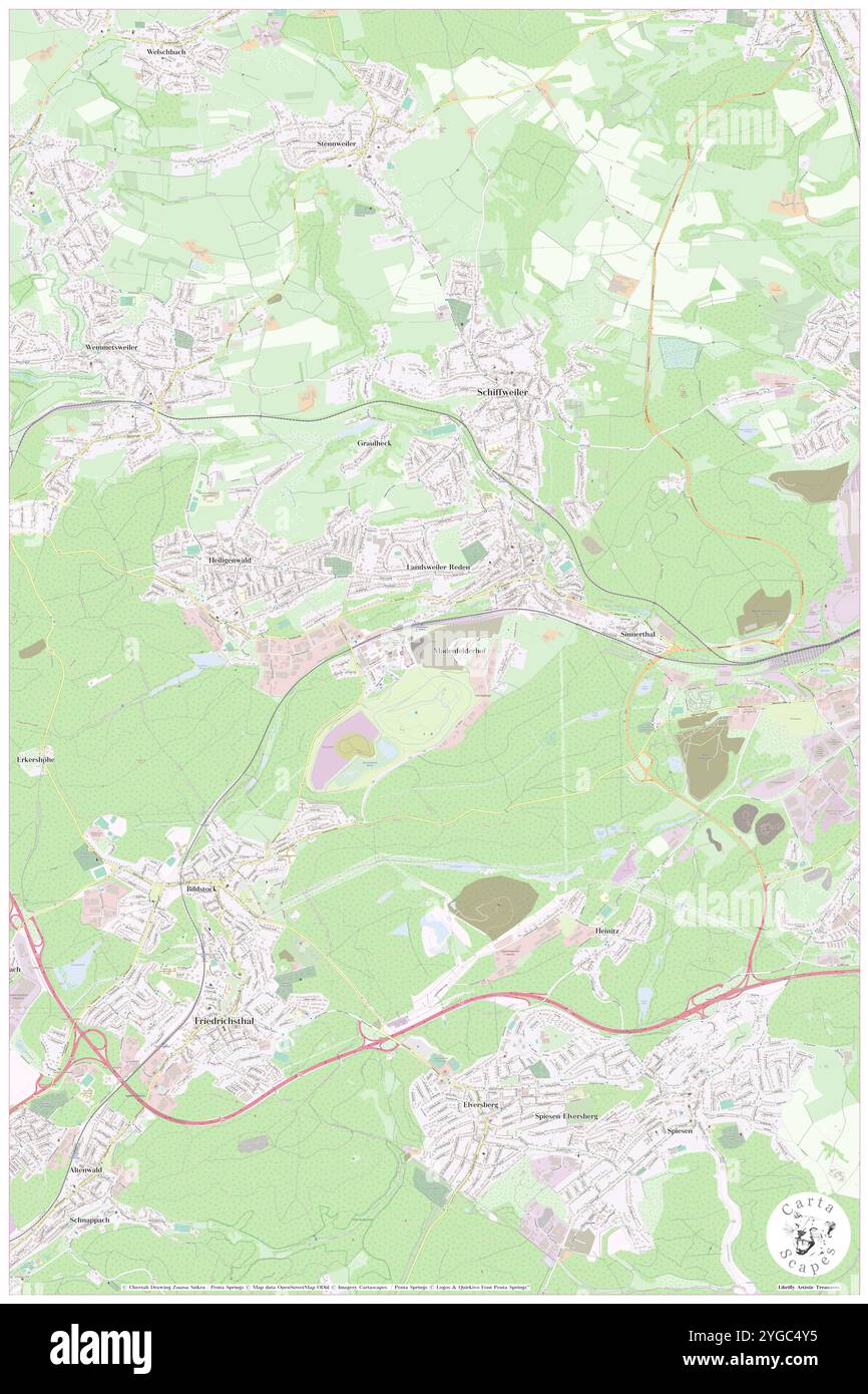 Zwilling, DE, Deutschland, Saarland, N 49 21' 1'', N 7 7' 16''', Karte, Cartascapes Map, veröffentlicht 2024. Erkunden Sie Cartascapes, eine Karte, die die vielfältigen Landschaften, Kulturen und Ökosysteme der Erde enthüllt. Reisen Sie durch Zeit und Raum und entdecken Sie die Verflechtungen der Vergangenheit, Gegenwart und Zukunft unseres Planeten. Stockfoto