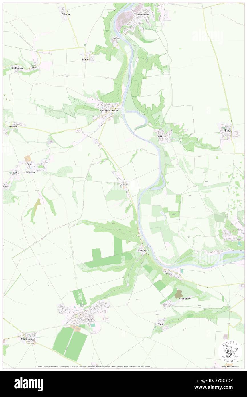 Rumpin, DE, Deutschland, Sachsen-Anhalt, N 51 36' 4''', N 11 44' 55''', Karte, Kartenausgabe 2024. Erkunden Sie Cartascapes, eine Karte, die die vielfältigen Landschaften, Kulturen und Ökosysteme der Erde enthüllt. Reisen Sie durch Zeit und Raum und entdecken Sie die Verflechtungen der Vergangenheit, Gegenwart und Zukunft unseres Planeten. Stockfoto