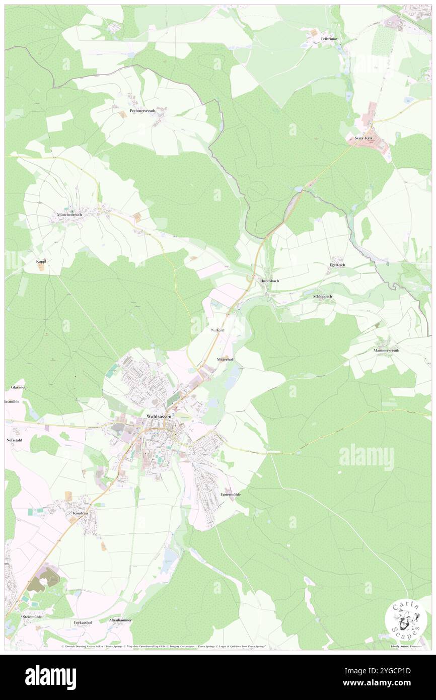 Nassgutl, Oberpfalz, Deutschland, Bayern, n 50 1' 7''', N 12 19' 5''', Karte, Cartascapes Map, veröffentlicht 2024. Erkunden Sie Cartascapes, eine Karte, die die vielfältigen Landschaften, Kulturen und Ökosysteme der Erde enthüllt. Reisen Sie durch Zeit und Raum und entdecken Sie die Verflechtungen der Vergangenheit, Gegenwart und Zukunft unseres Planeten. Stockfoto