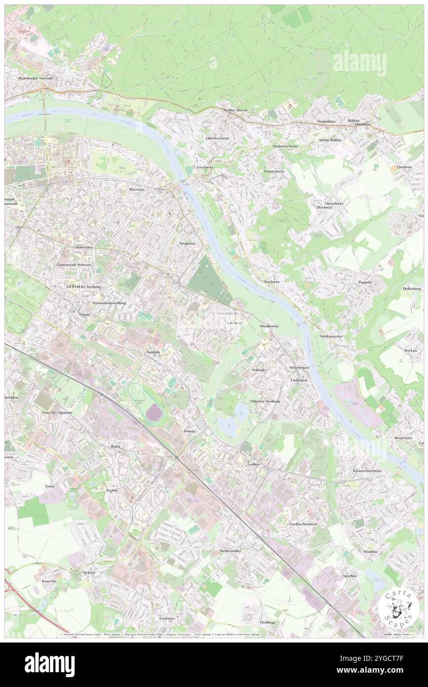 Tolkewitz, DE, Deutschland, Sachsen, N 51 1' 55''', N 13 49' 3''', Karte, Kartenausgabe 2024. Erkunden Sie Cartascapes, eine Karte, die die vielfältigen Landschaften, Kulturen und Ökosysteme der Erde enthüllt. Reisen Sie durch Zeit und Raum und entdecken Sie die Verflechtungen der Vergangenheit, Gegenwart und Zukunft unseres Planeten. Stockfoto