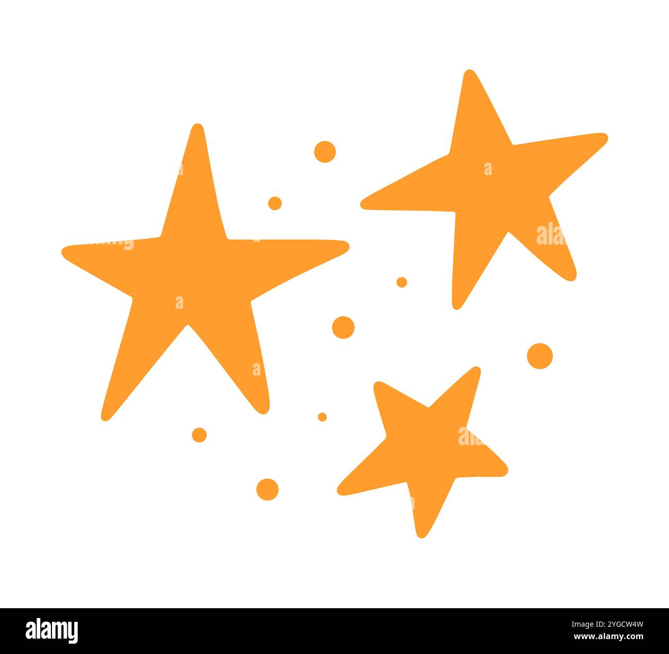 Handgezeichnetes Doodle-Shape-Element Mit Scribble Stars Stock Vektor